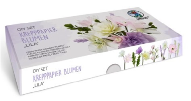 DIY Set Krepppapier Blumen lila