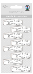 Sticker, wir feiern Kommunion silber