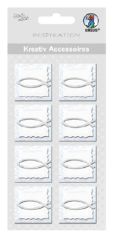Sticker Fische silber