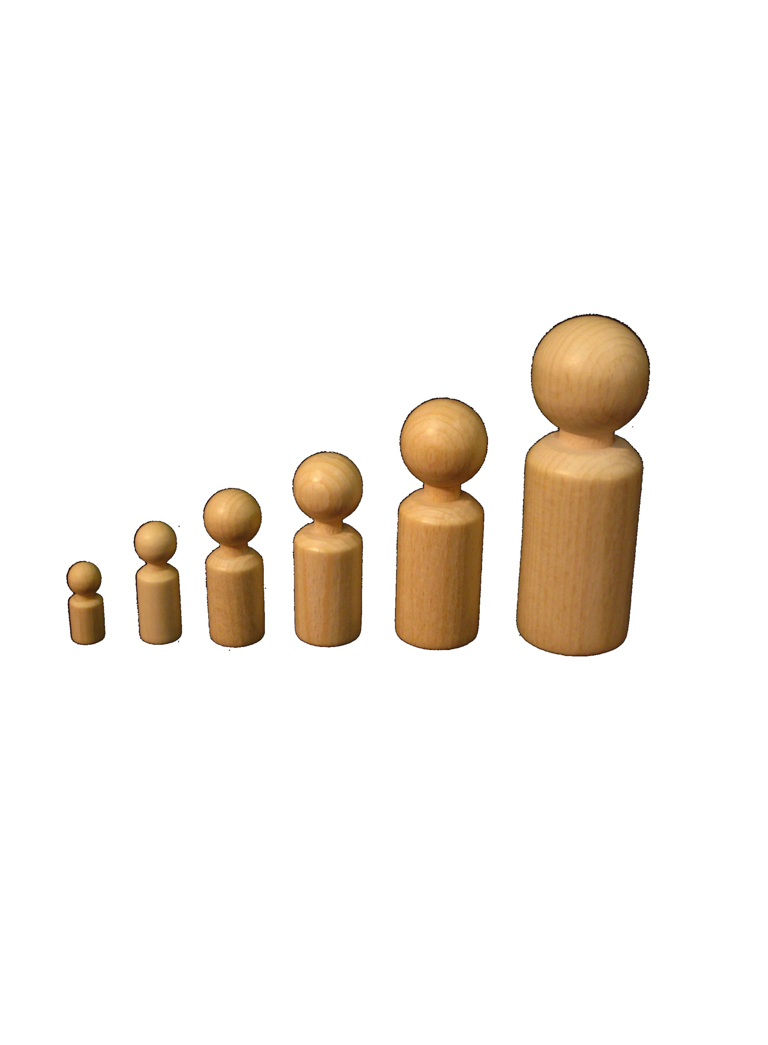 Holzpuppe, 60 mm gerade Form
