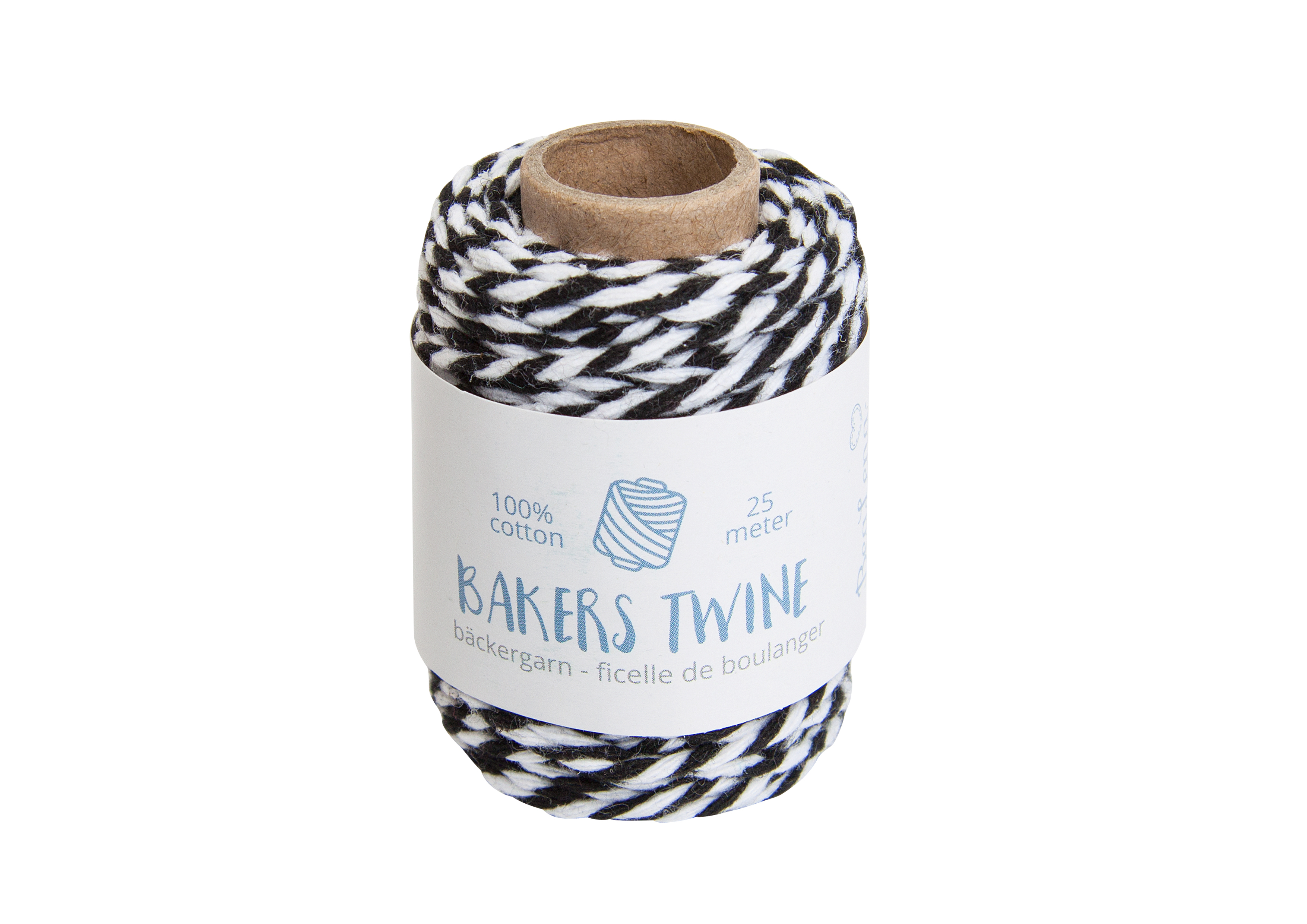 Kordel schwarz-weiss 2mm x 25m