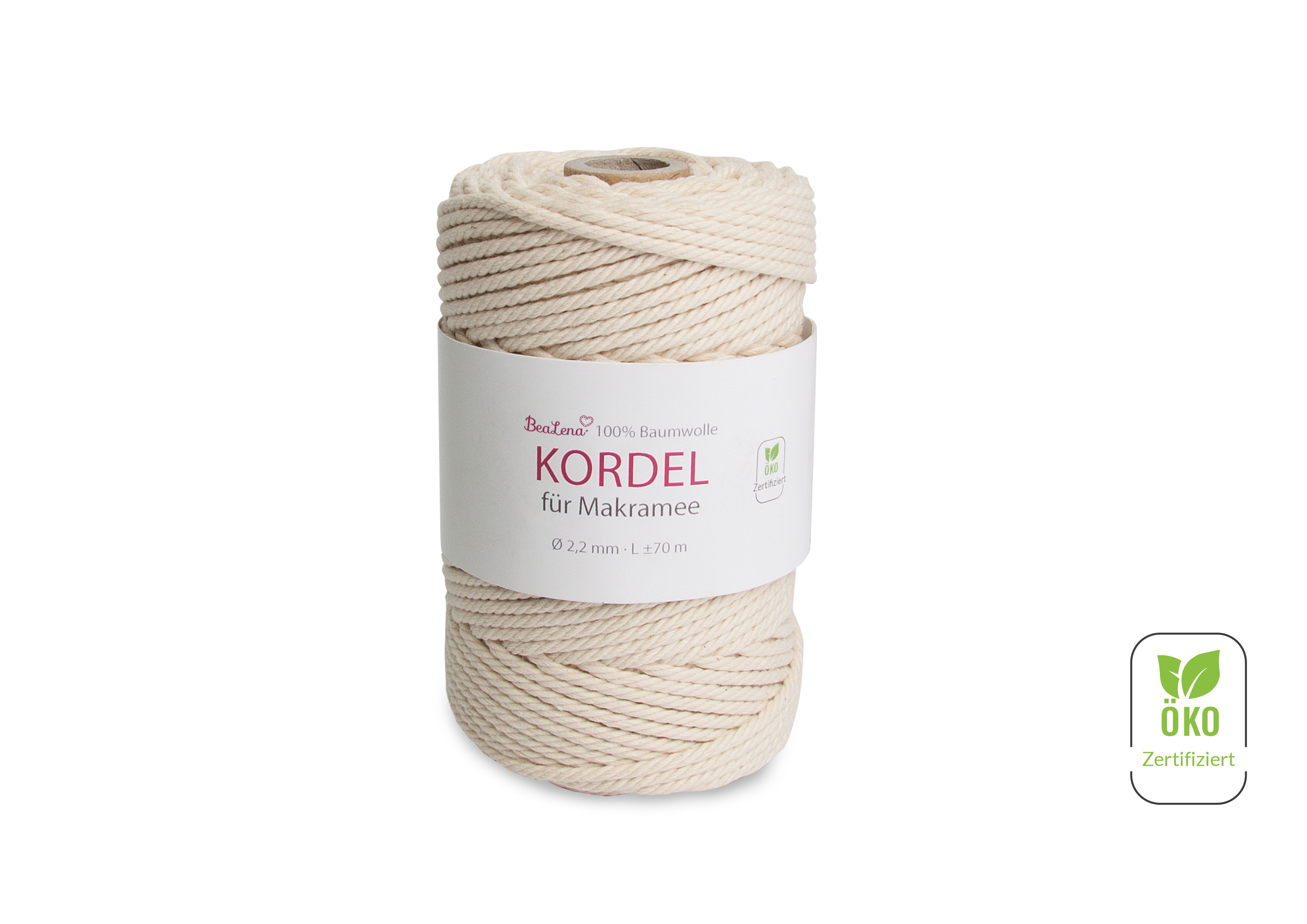 Kordel   Makramee creme 2,2mm x 70m