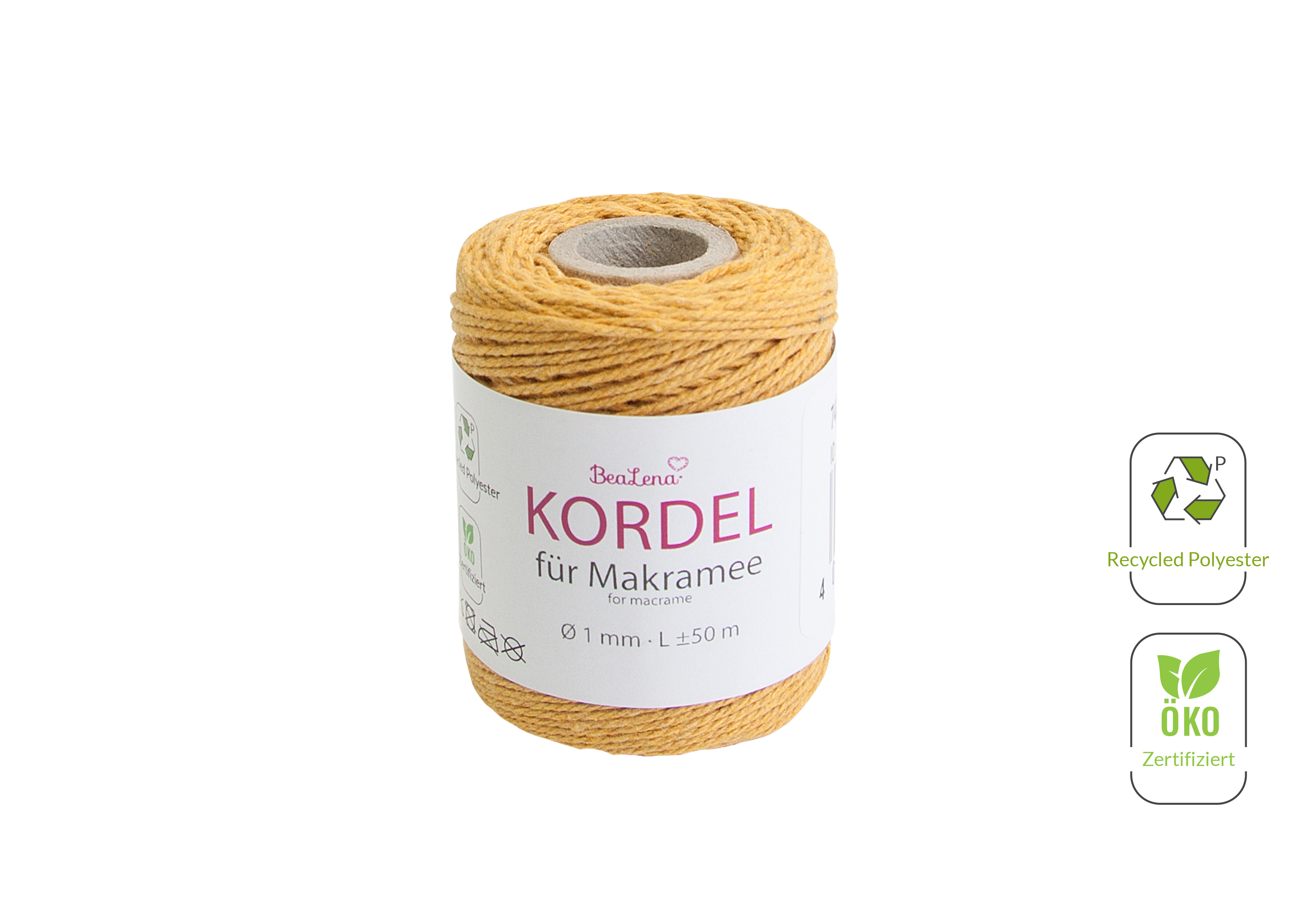 Kordel gold  / Makramee 1 mm 50m