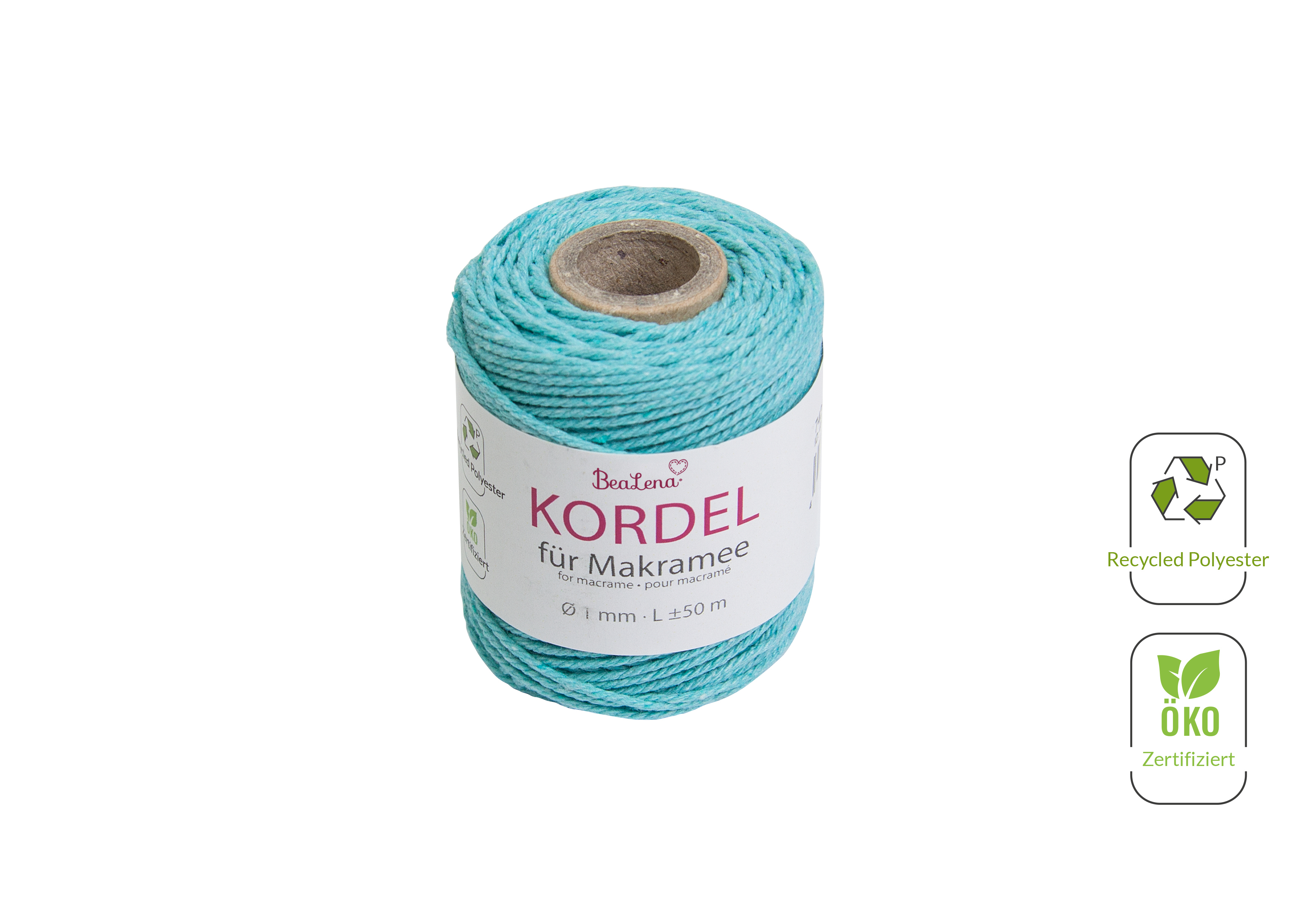 Kordel blau  / Makramee 1 mm 50m