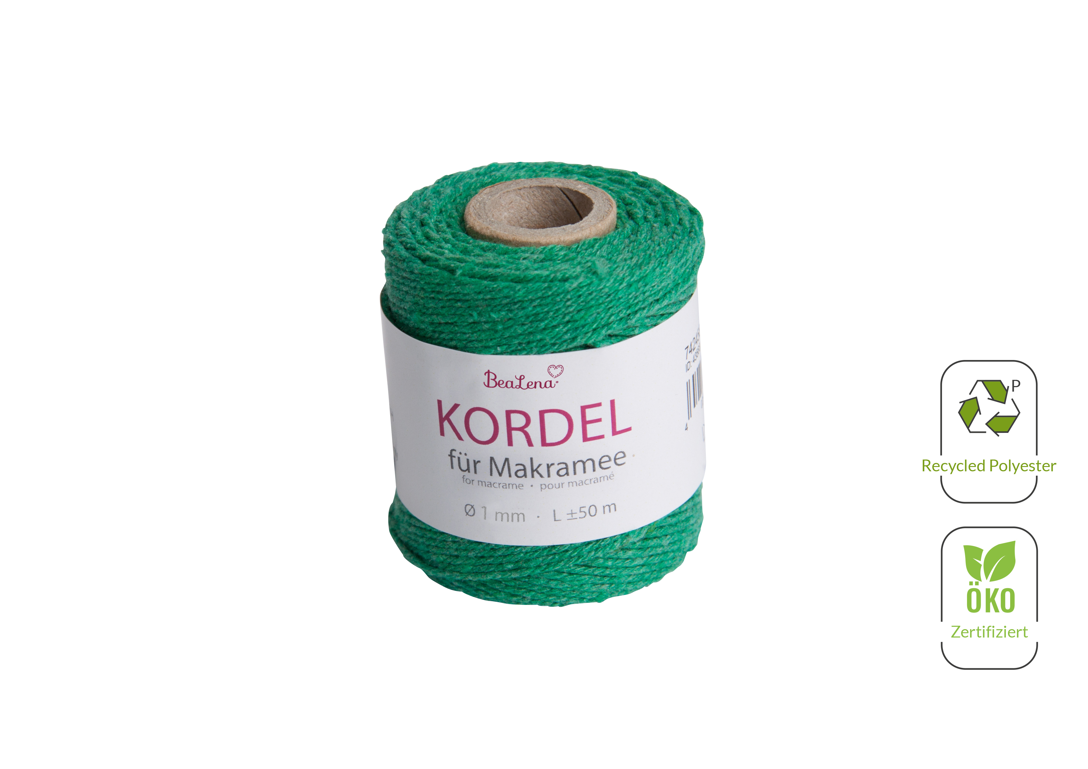Kordel gr&#252;n  / Makramee 1 mm 50m