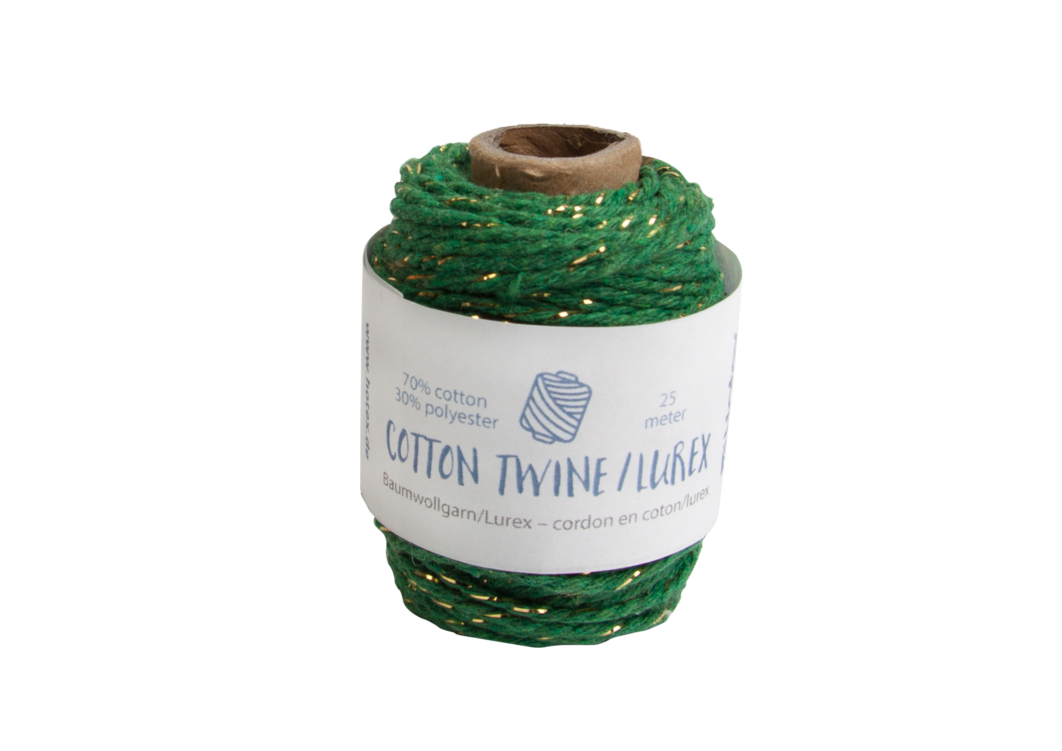 Kordel   Lurex 2 mm gr&#252;n 25m
