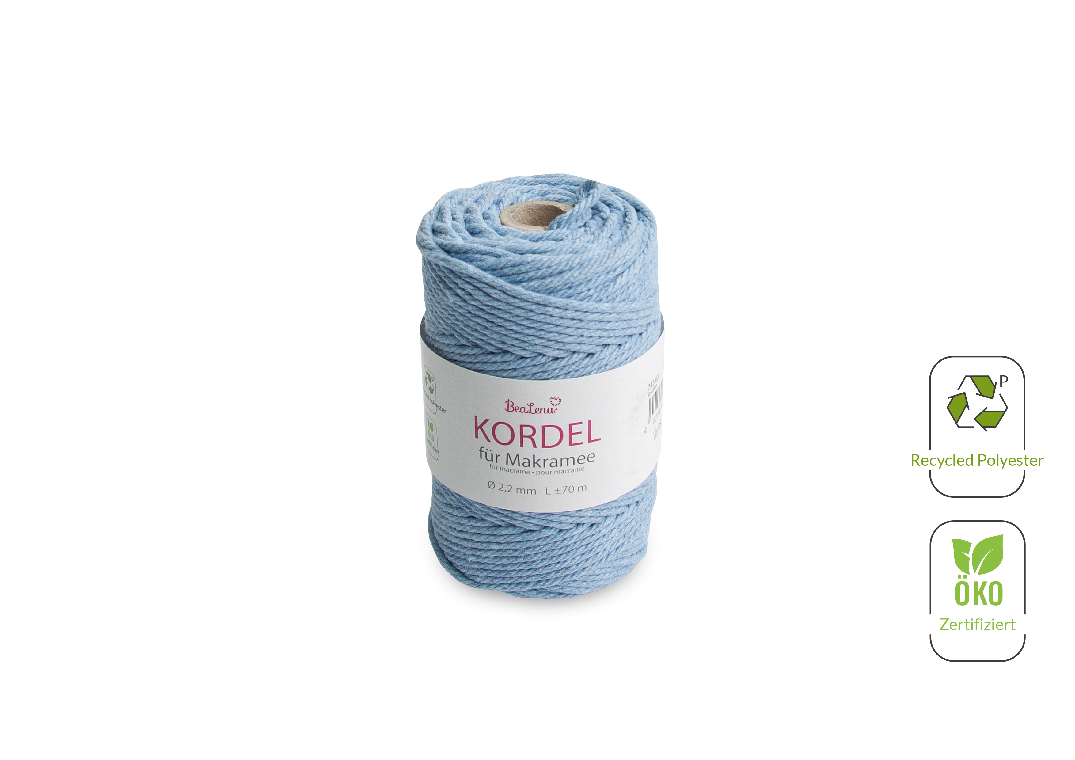 Kordel hellblau Makramee 2,2 mm 70m
