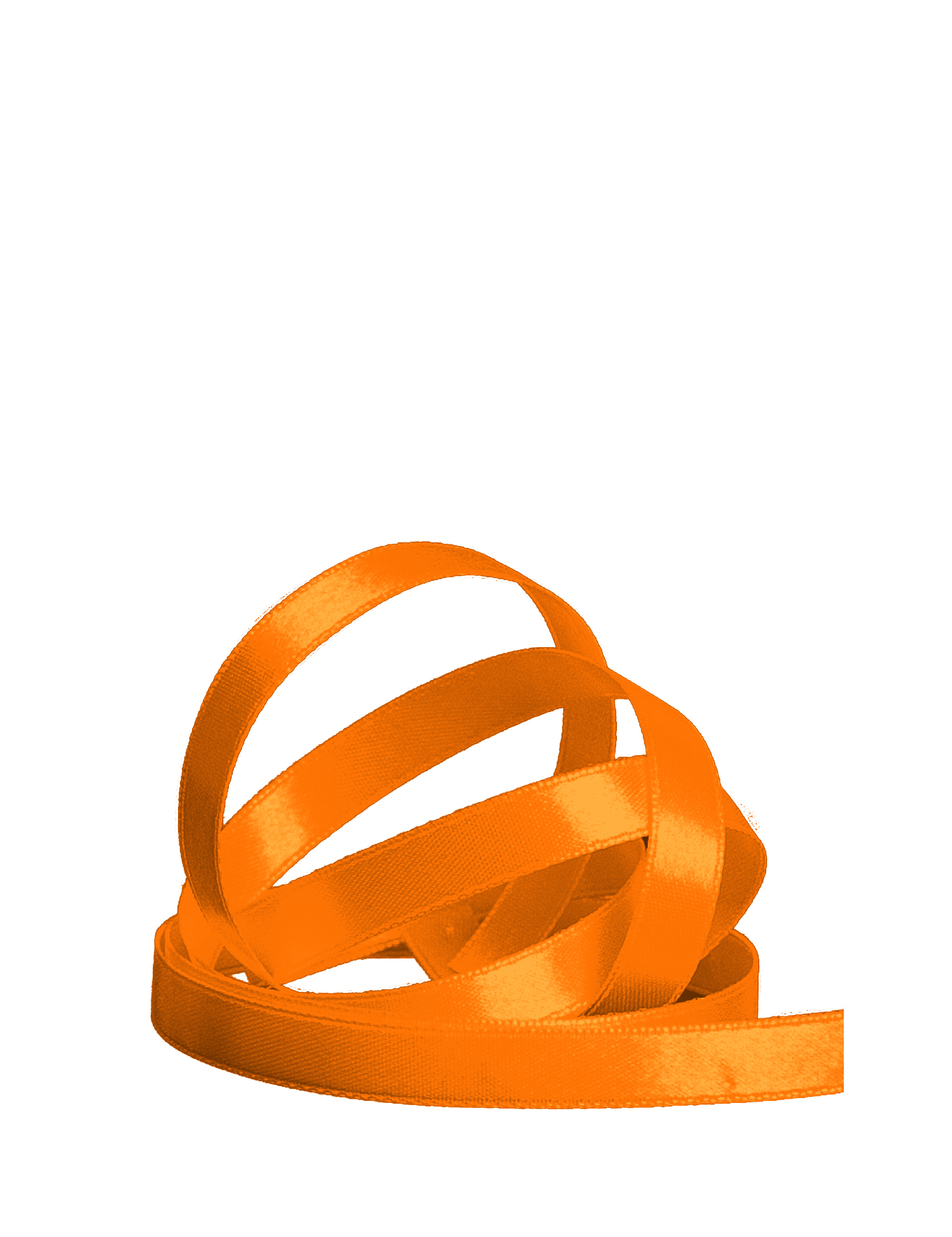 Satinb doppels 10mm orange 25m