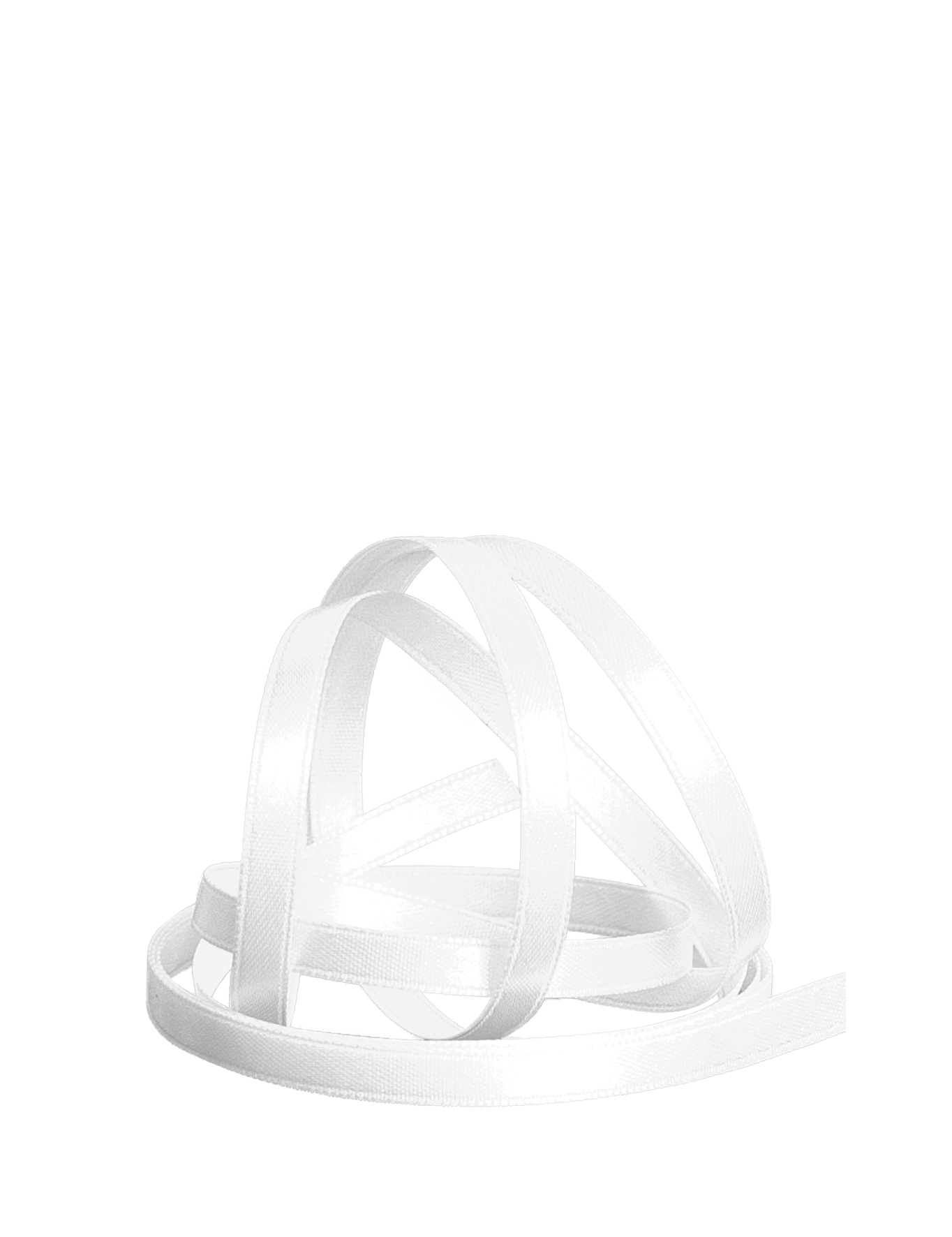 Satinband doppelseitig 5 mm weiss 50m