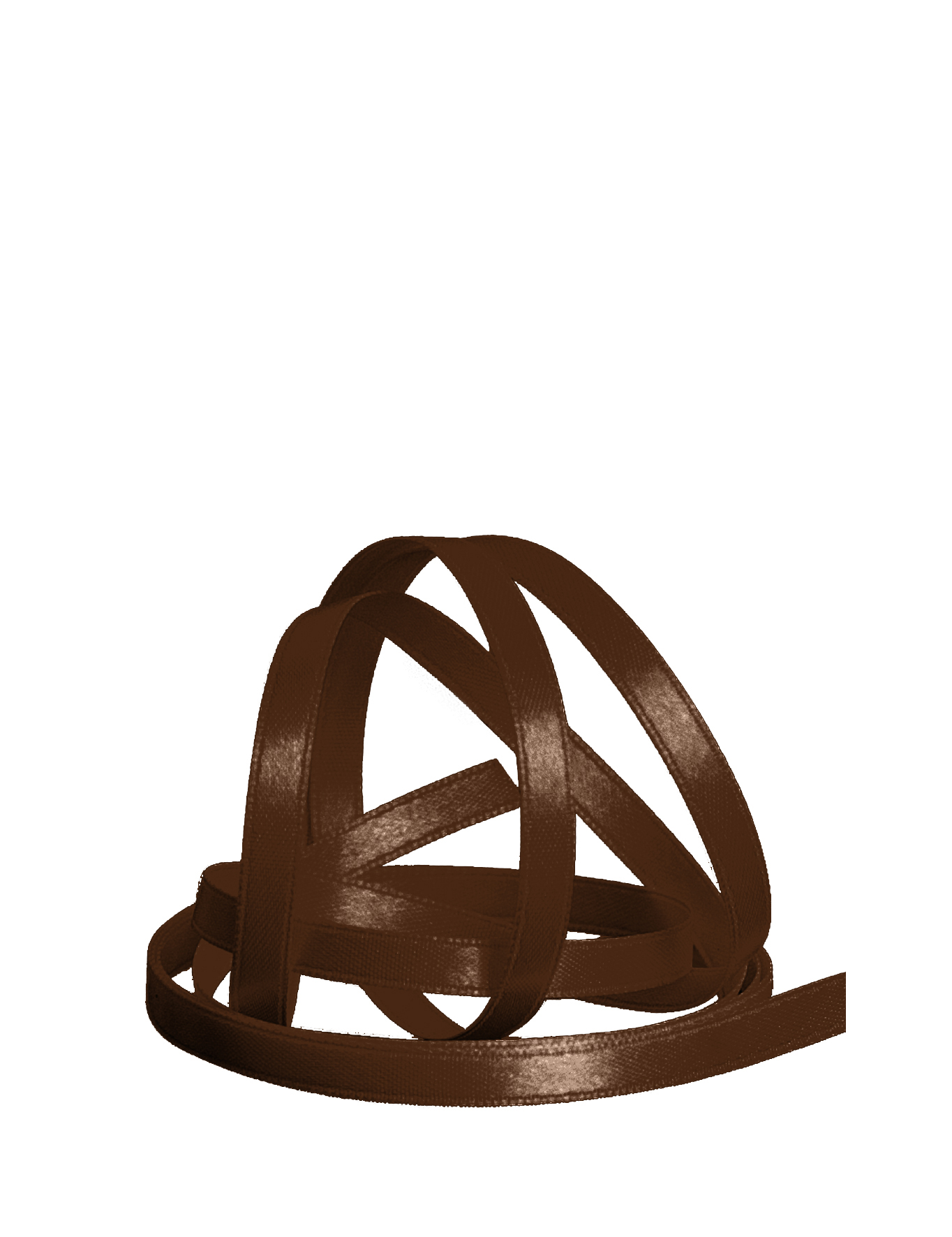 Satinband doppelseitig 5 mm dunkelbraun 50m