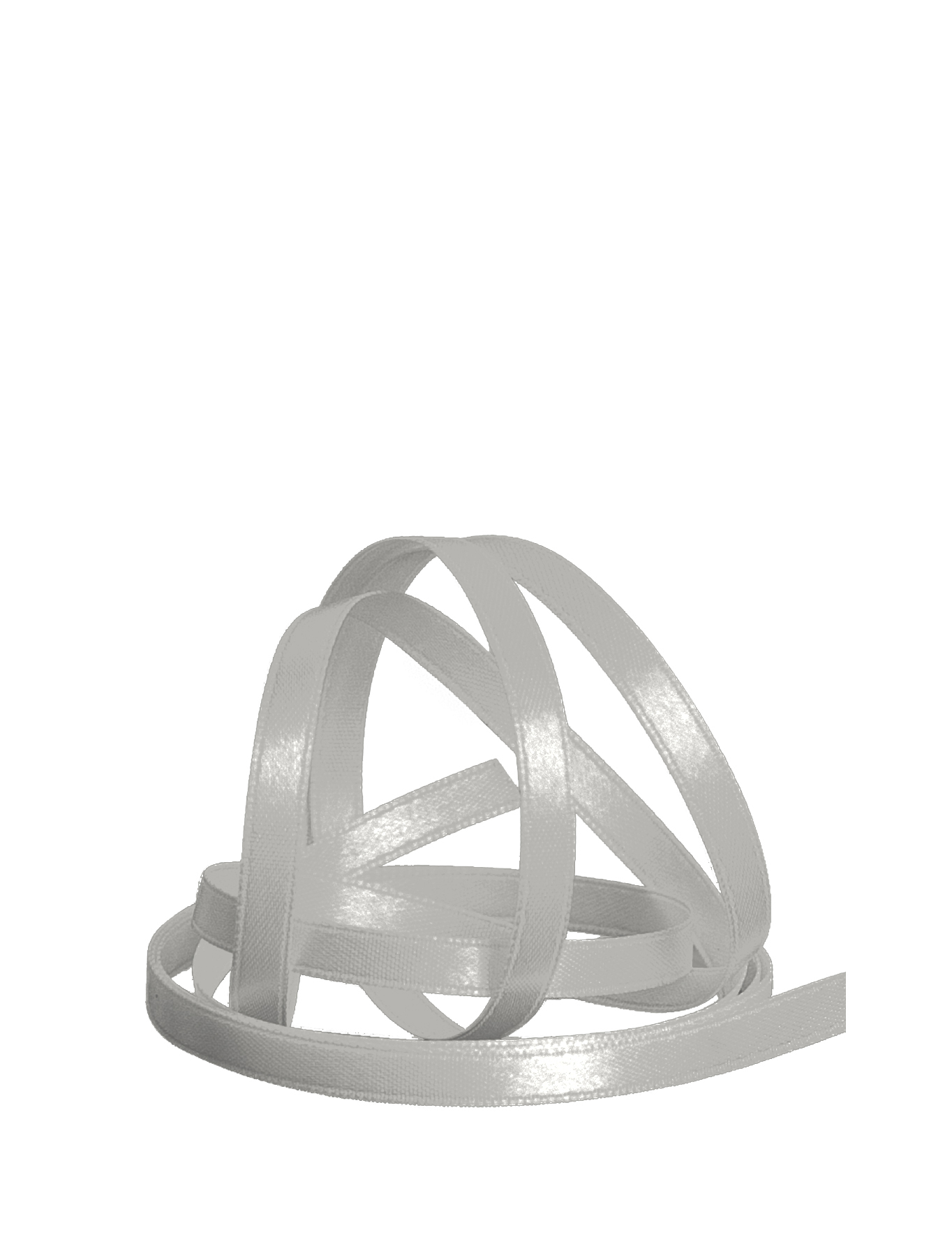 Satinband doppelseitig 5 mm silber-grau 50m