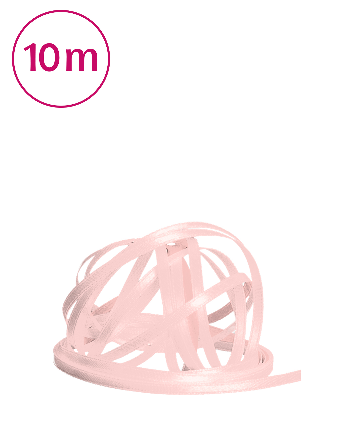 Band doppelseitig / 10m 3mm rosa