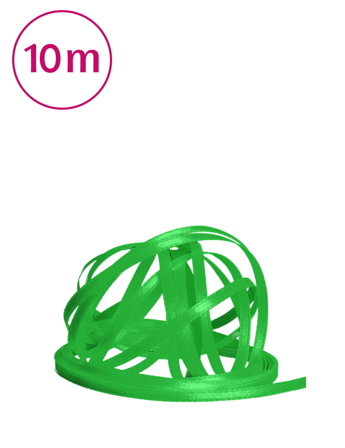 Band doppelseitig / 10m 3mm gr&#252;n