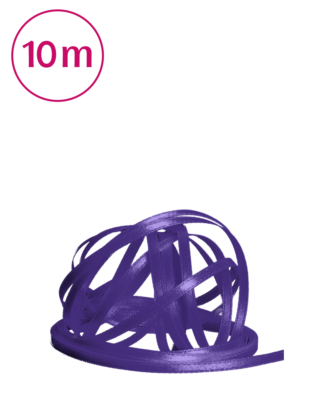 Band doppelseitig / 10m 3mm pflaume