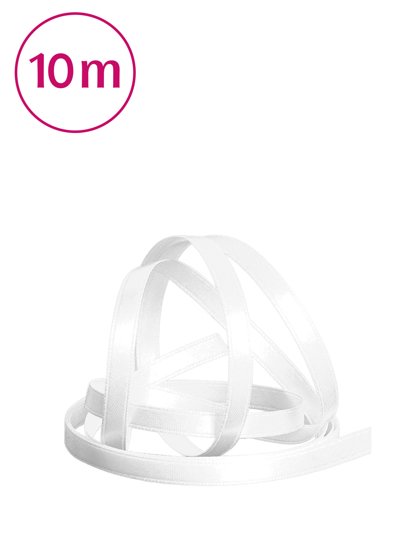 Band doppelseitig / 10m 5mm weiss