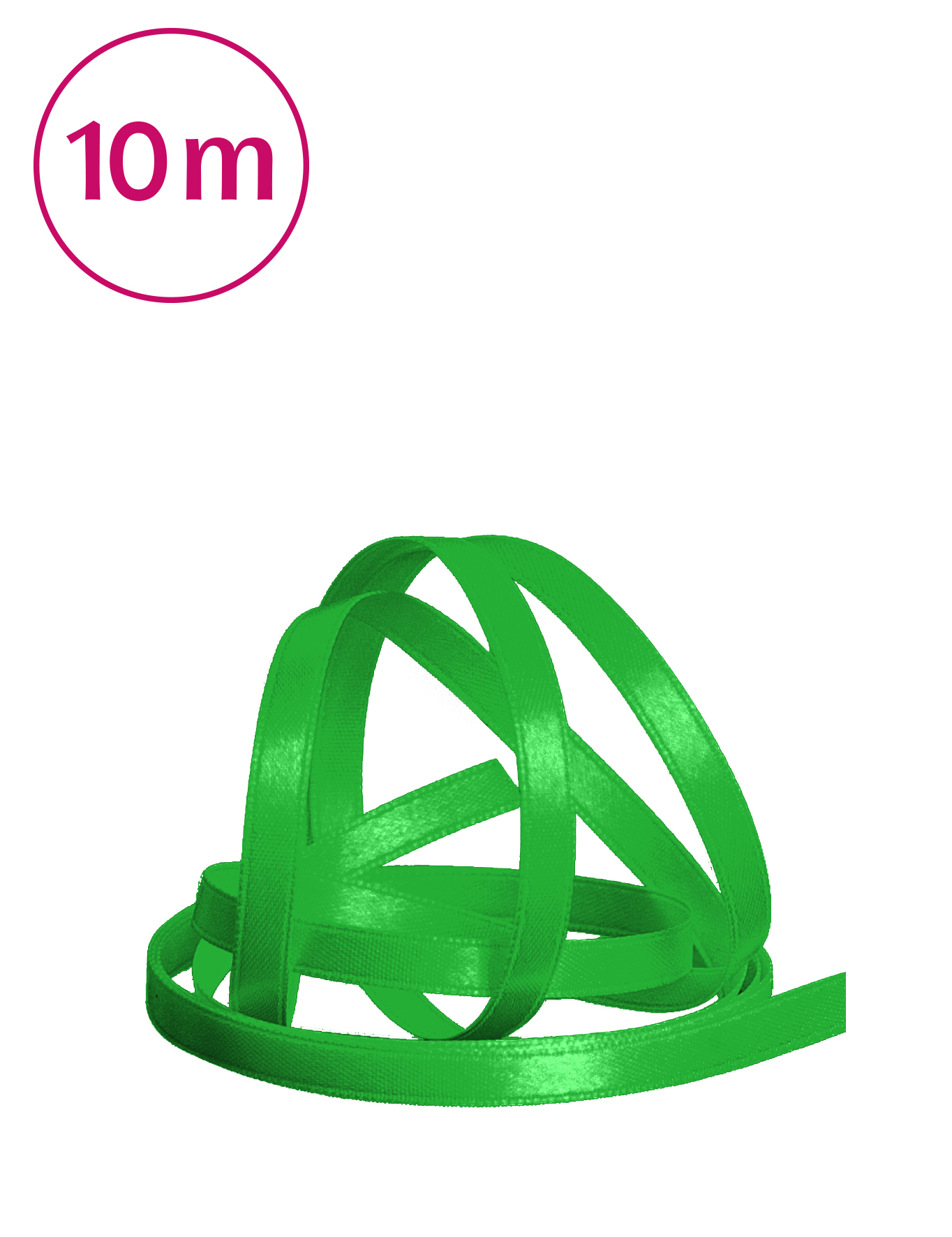 Band doppelseitig / 10m 5mm gr&#252;n