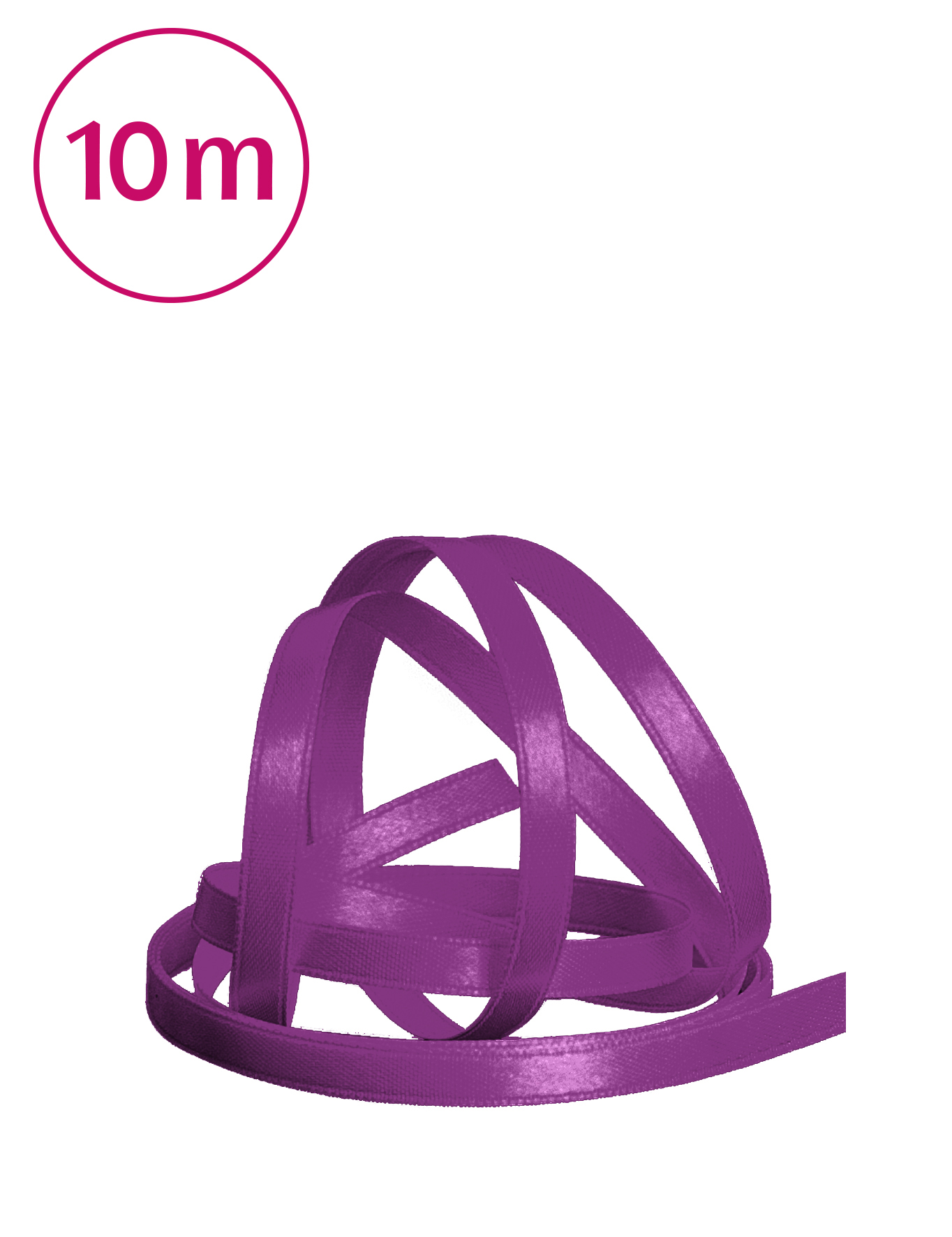 Band doppelseitig / 10m 5mm purple
