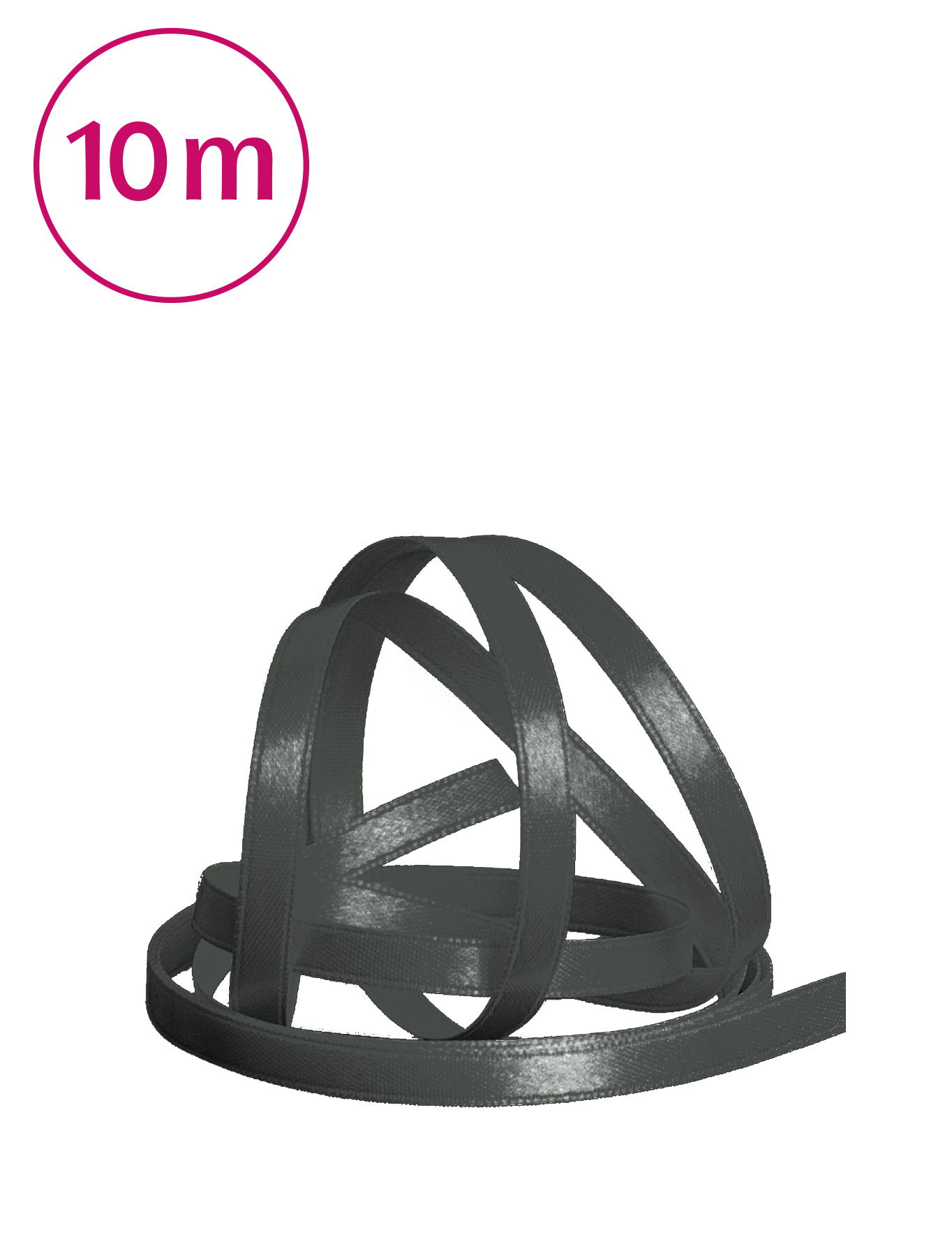 Band doppelseitig / 10m 5mm anthrazit