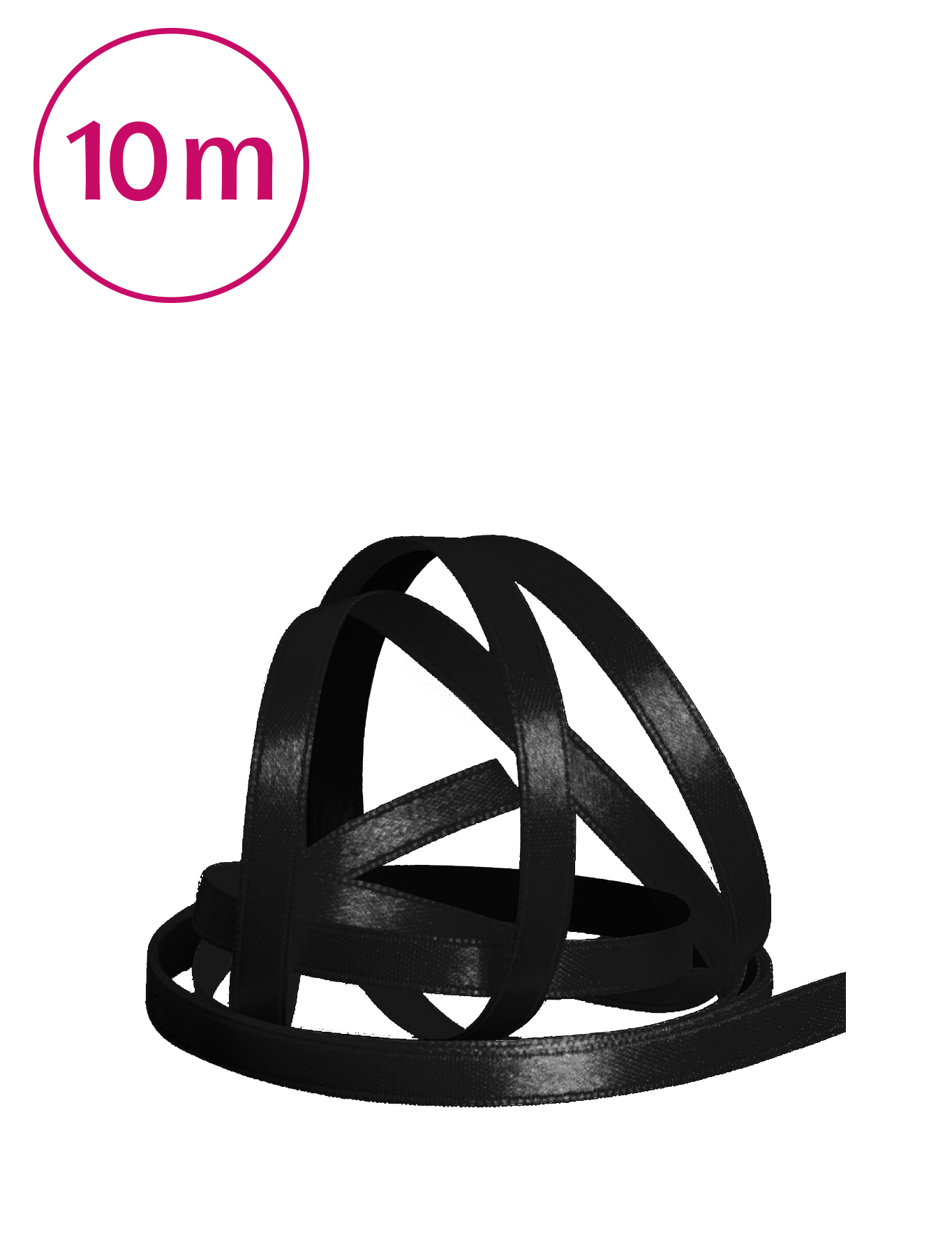 Band doppelseitig / 10m 5mm schwarz