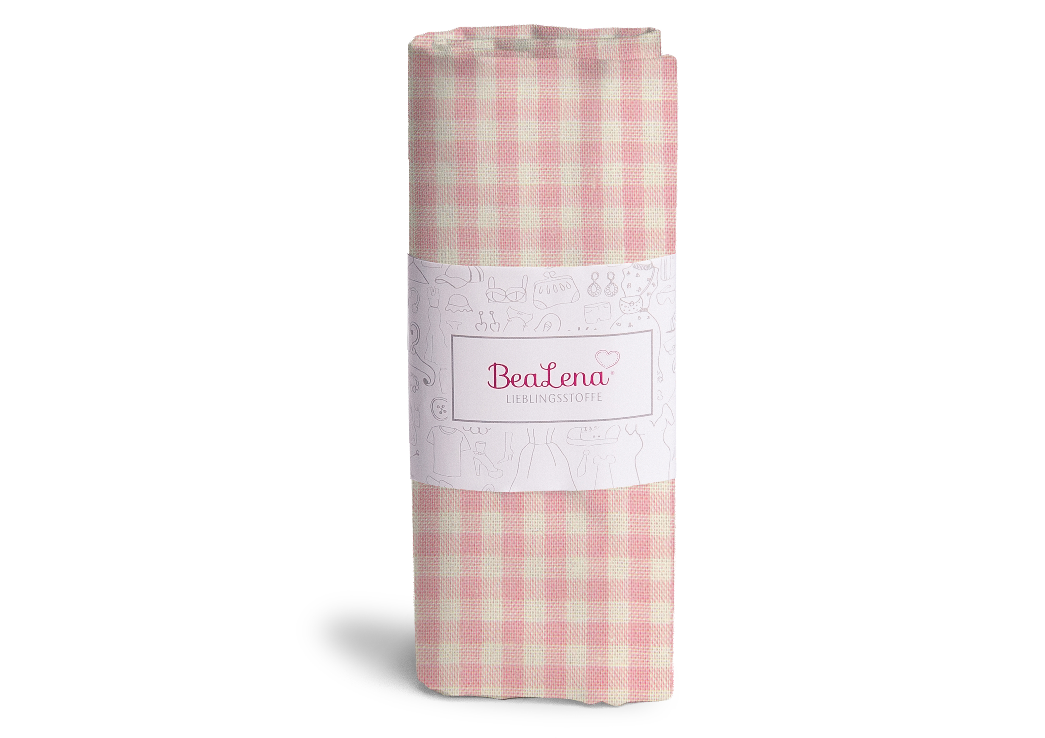 Stoff rose Karo 70 x 50 cm