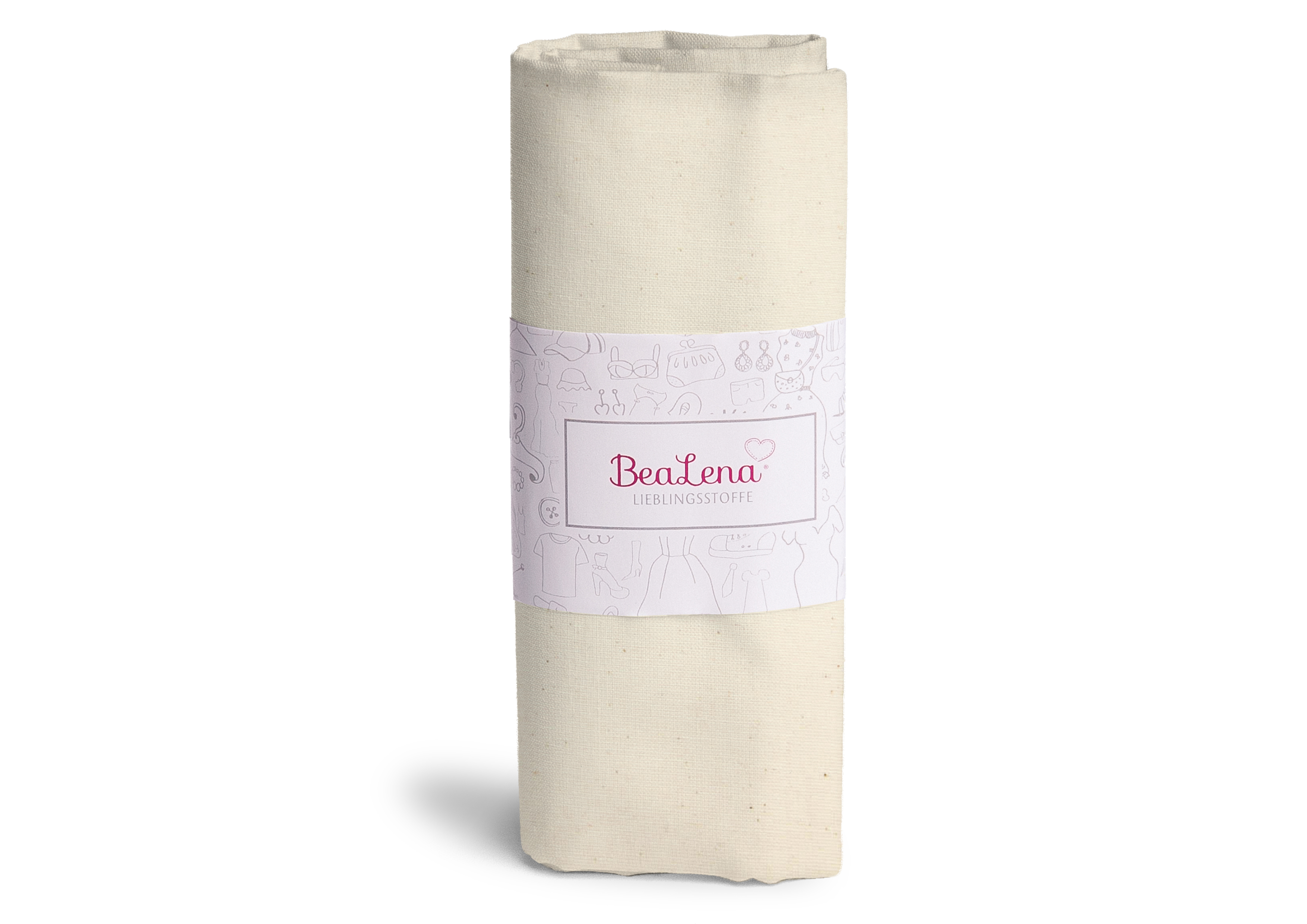 Stoff creme Uni 65 x 50 cm