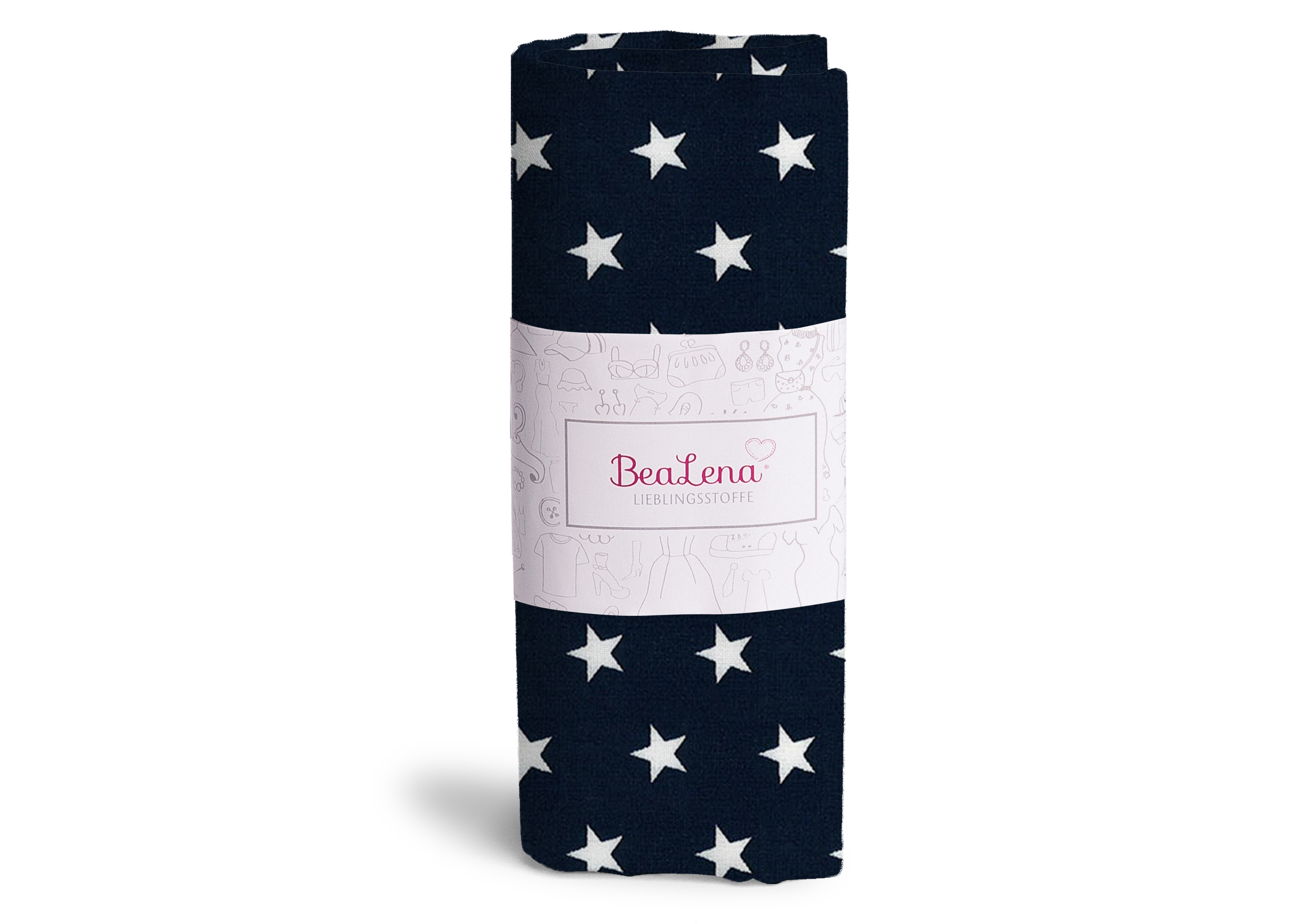 Stoff dunkelblau Sterne 70 x 50 cm