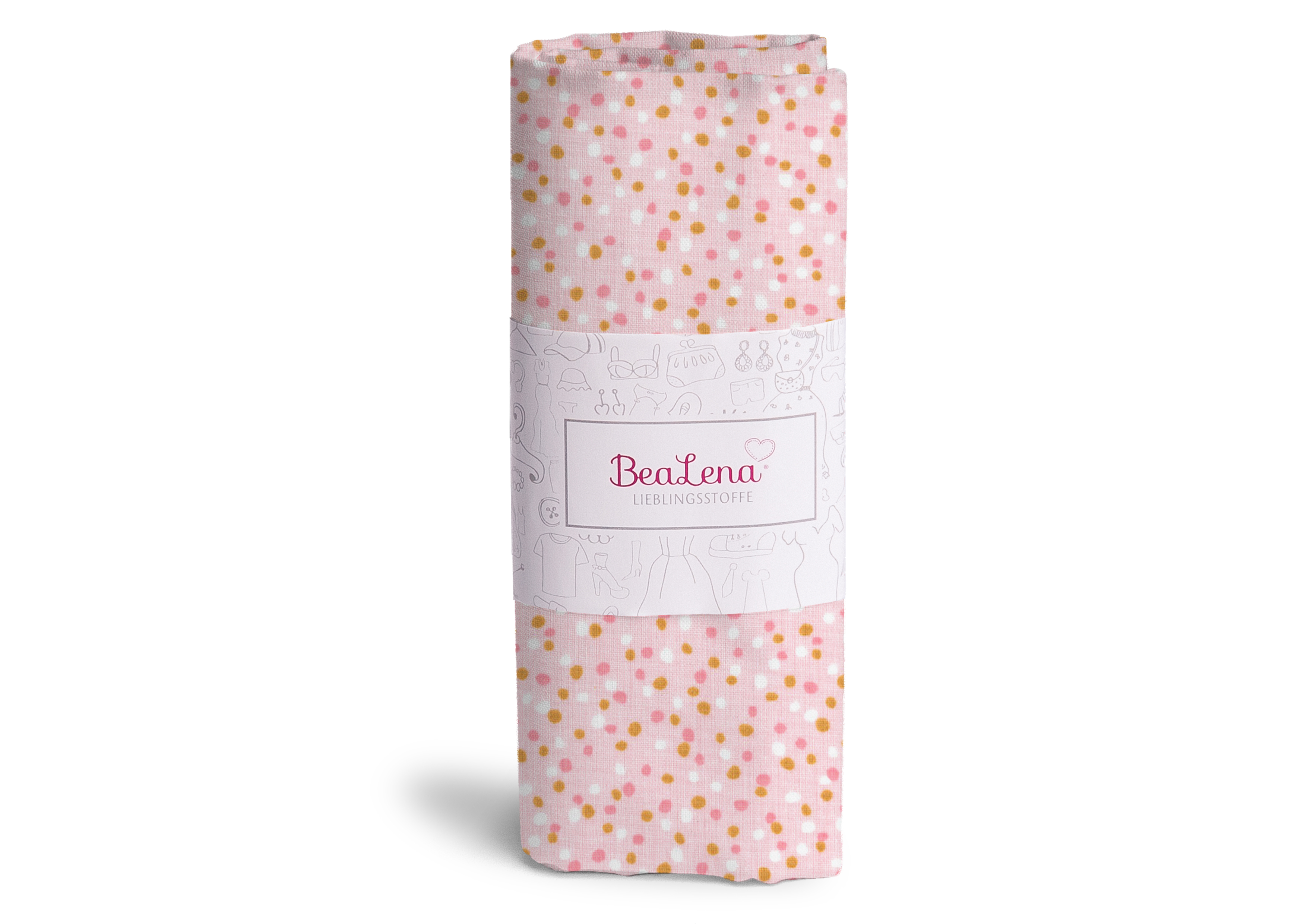 Stoff rose Punkte 70 x 50 cm