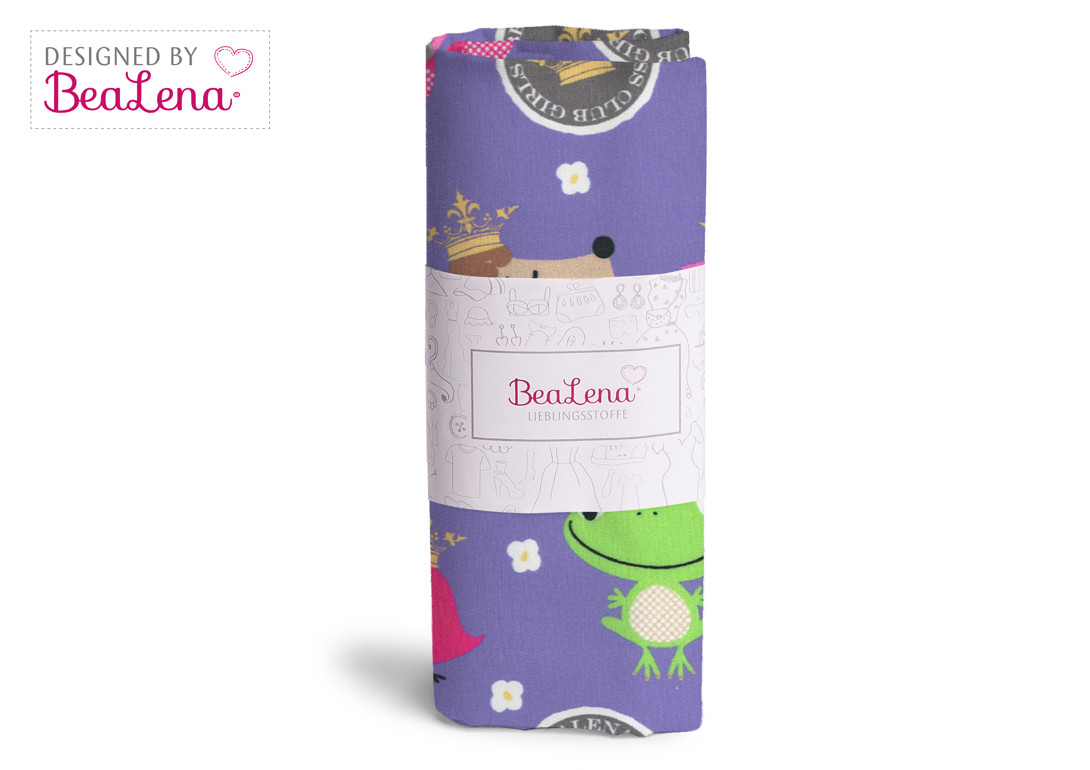 Stoff lila Motive 70 x 50 cm