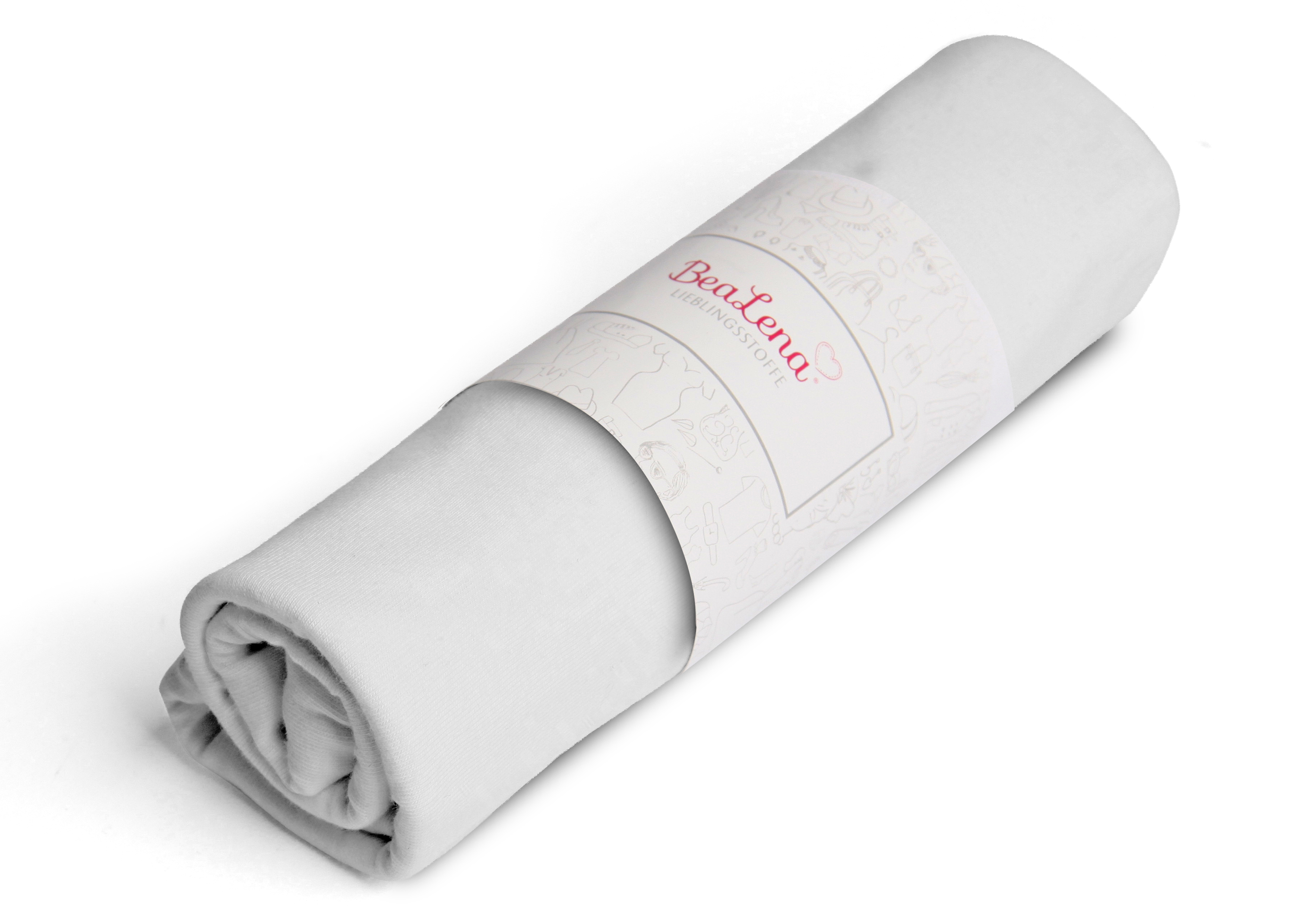 Stoff weiss Uni 80 x 100 cm