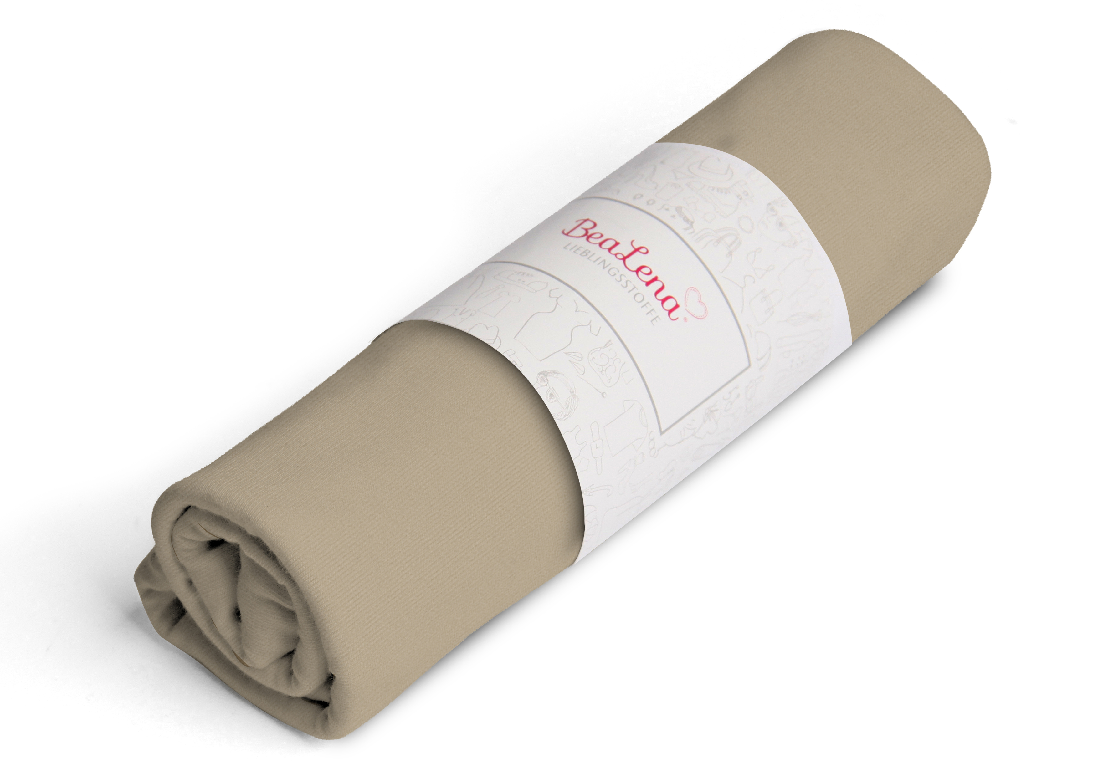 Stoff hellbraun Uni 80 x 100 cm