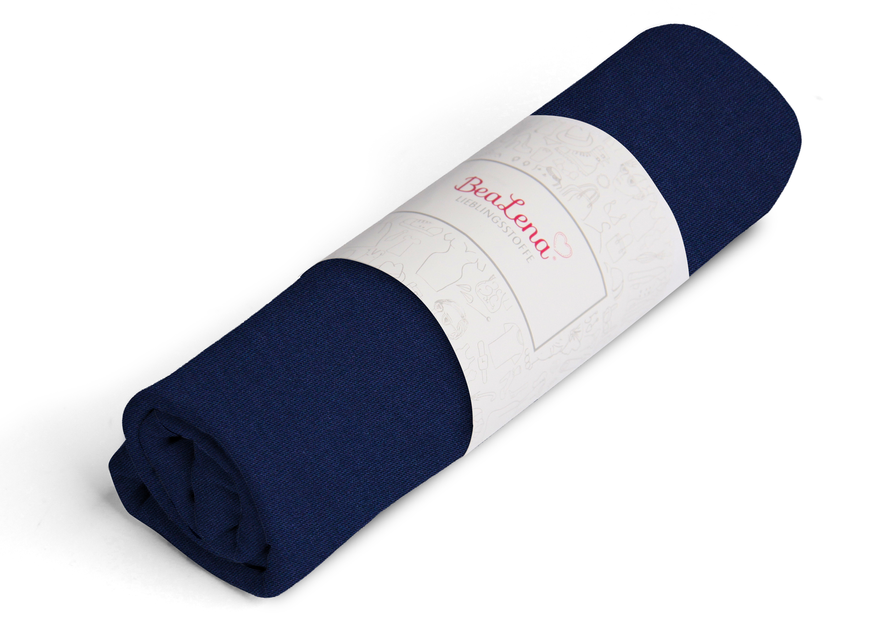 Stoff dunkelblau Uni 80 x 100 cm