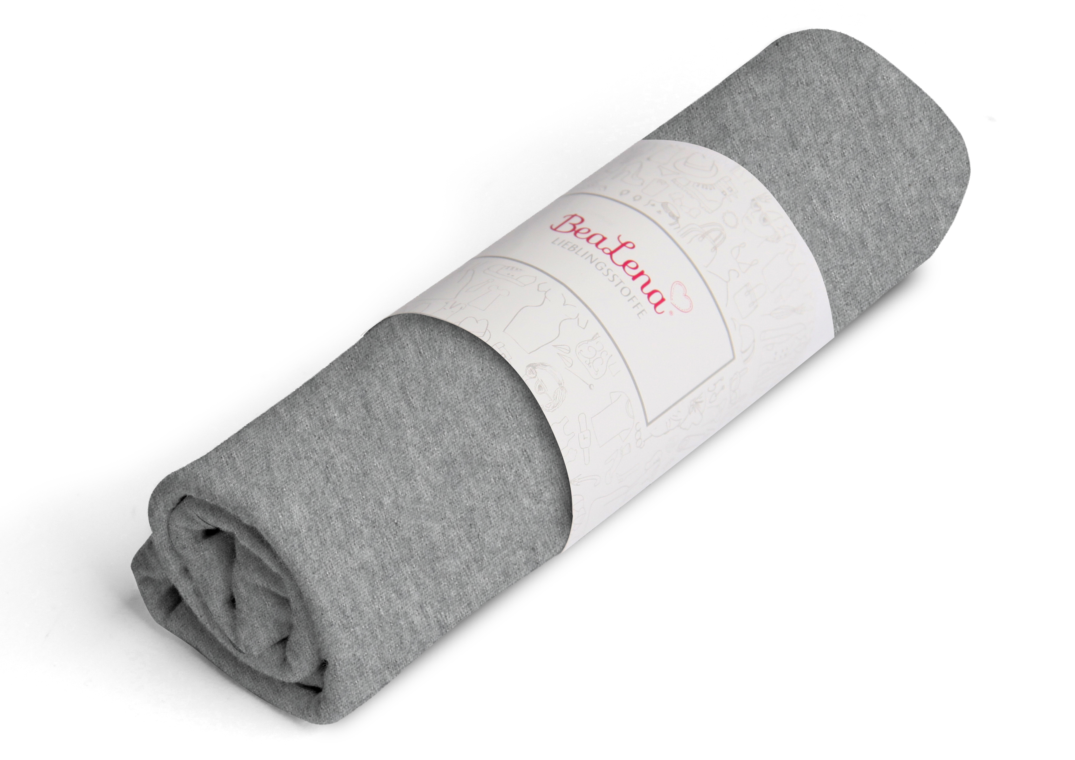 Stoff silber Uni-melange 80 x 100cm