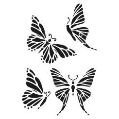 Stencil Schmetterling A5- 4tlg