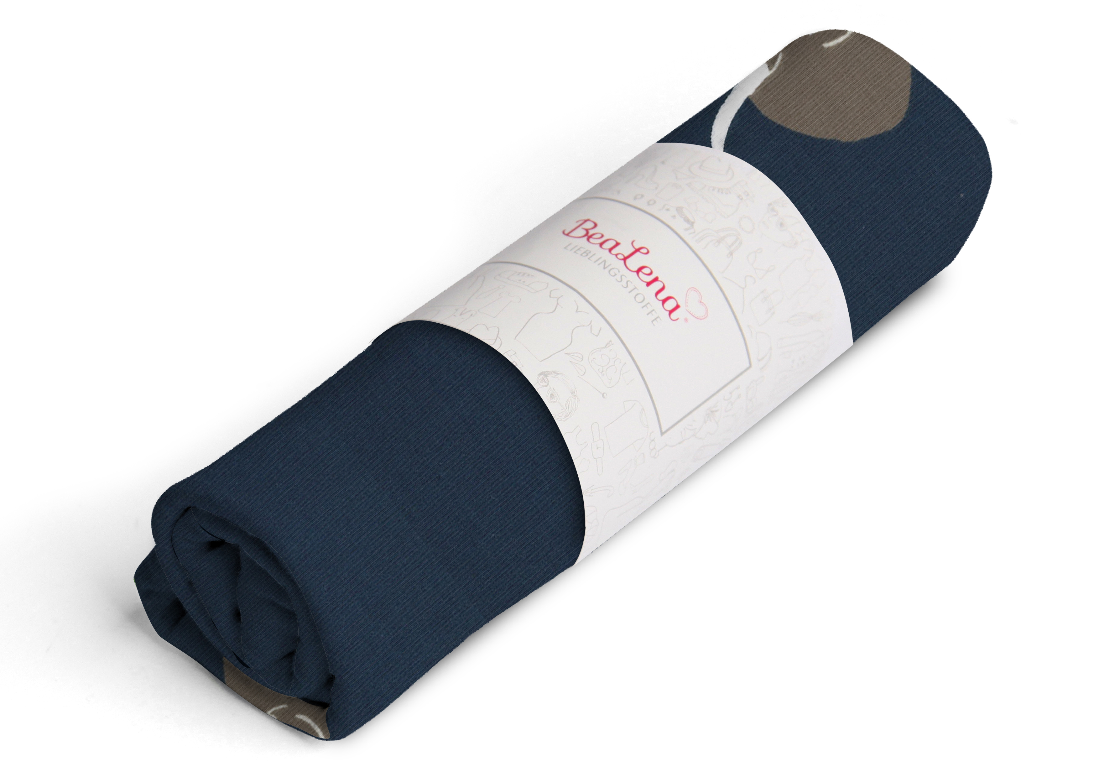 Stoff dunkelblau Elefanten 70x100cm