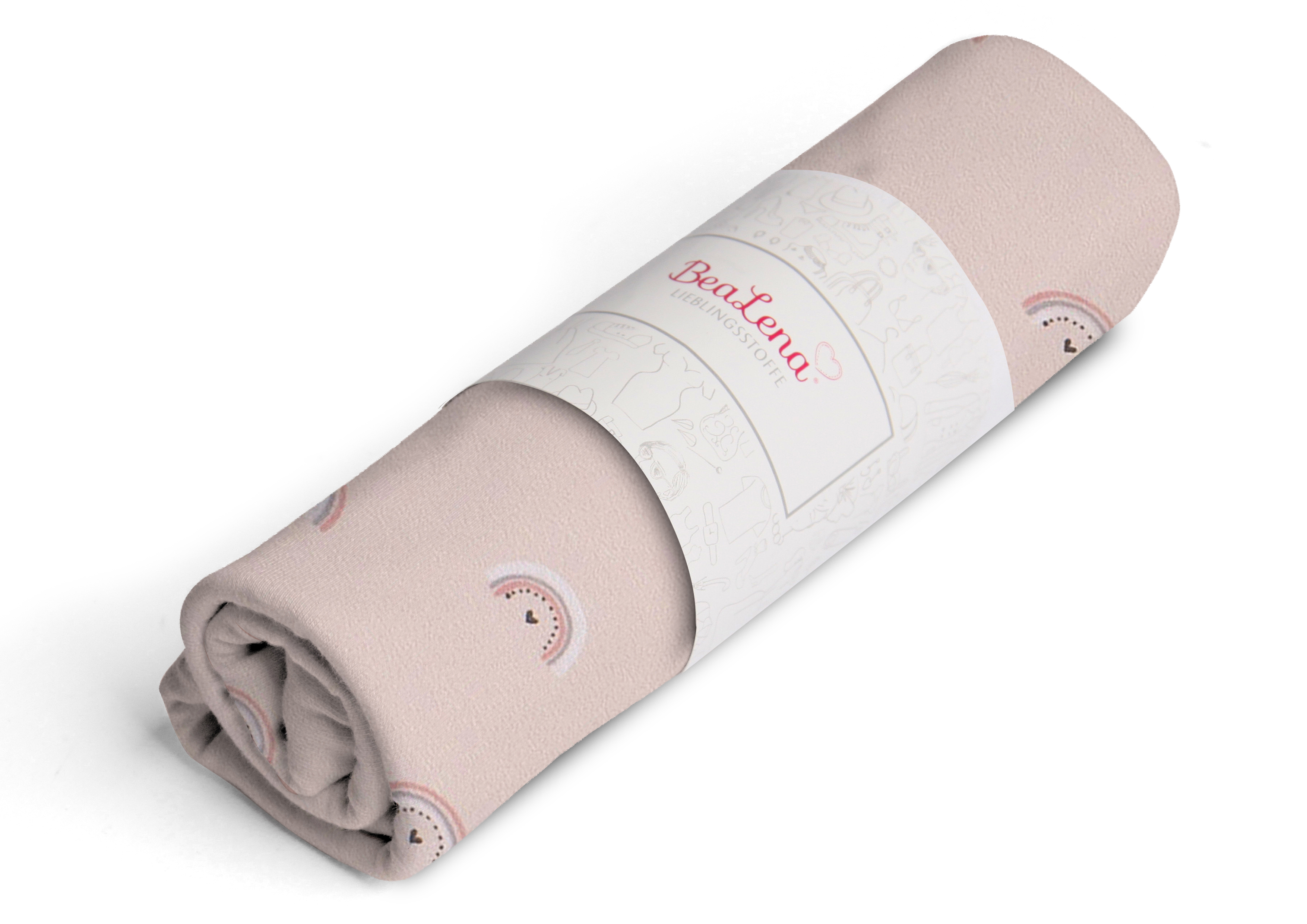 Stoff rose Regenbogen 70 x 100 cm
