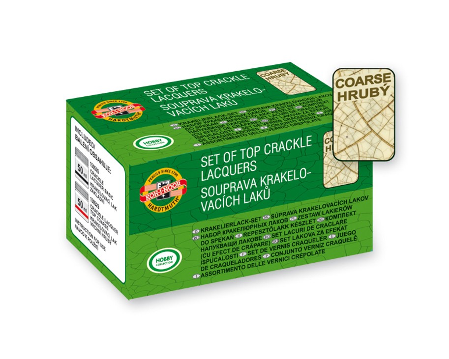 Krakelier- Lack - Spalt- Risslack Grob  &quot; 1 + 1 &quot; im 2er Set