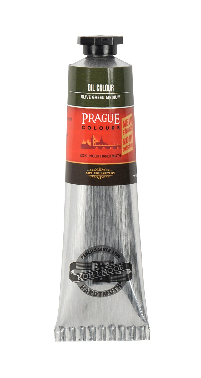 &#214;lmalfarbe-  Prague Colours  40 ml Tube  - Olive Green Medium / 502 -