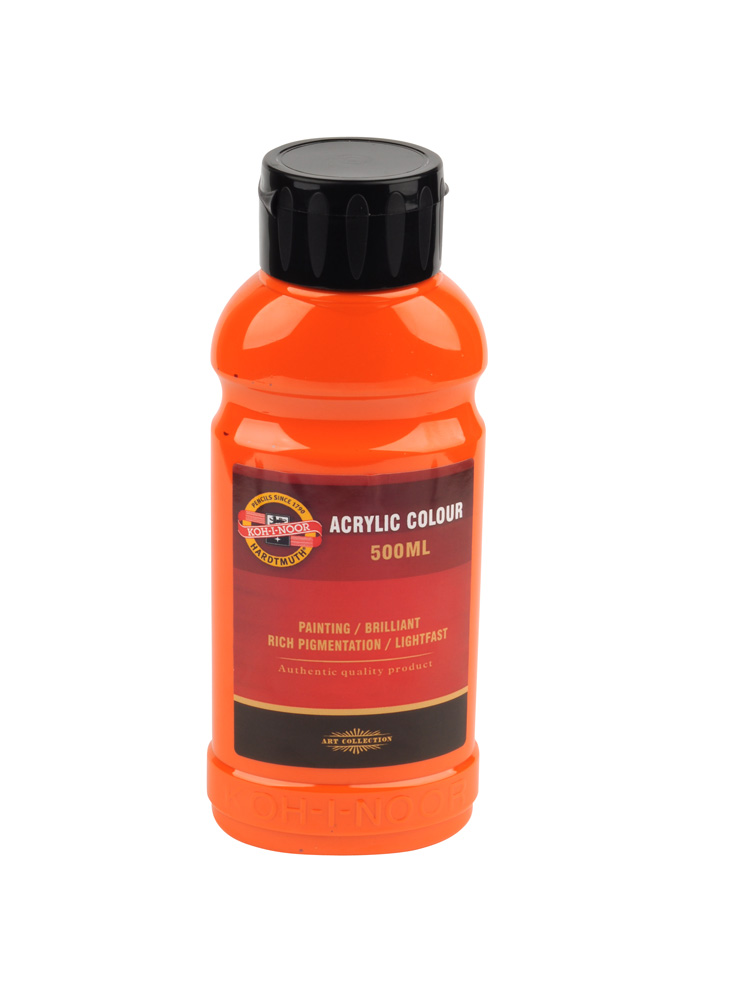 Acrylfarbe  500ml Tube  - Dark  Orange  / 0230 -