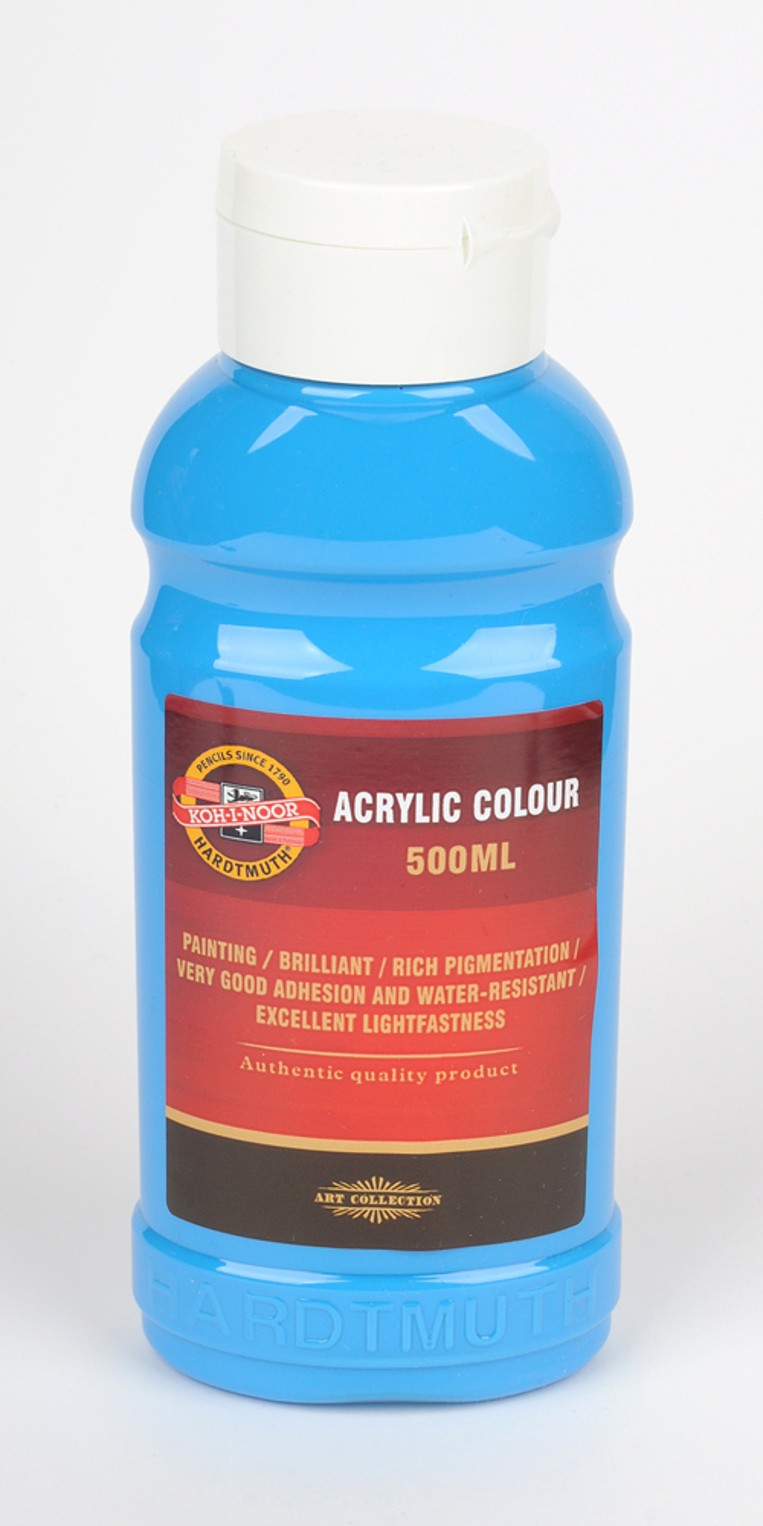 Acrylfarbe  500ml Tube  - Cyan  Blue  / 0405  -
