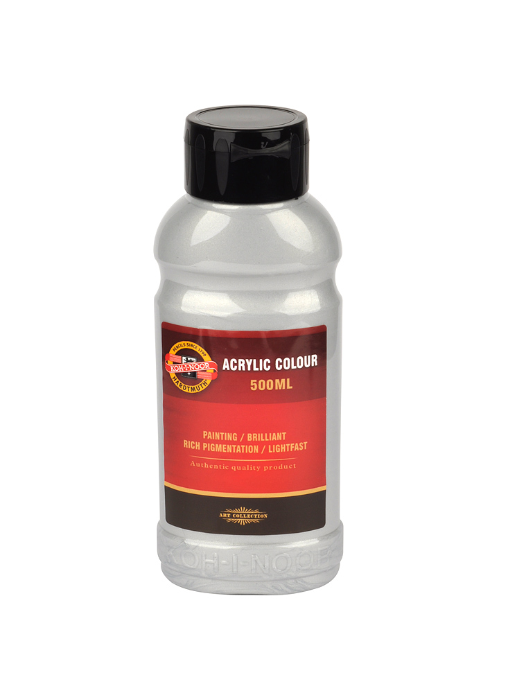 Acrylfarbe  500ml Tube  -  Silver  / 0800 -