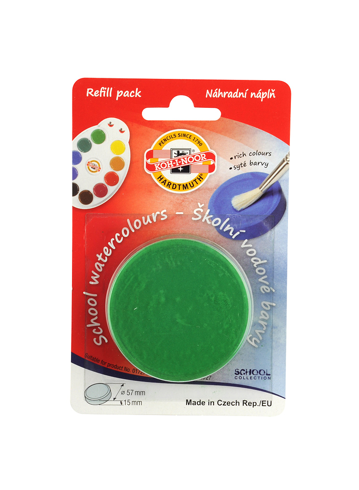 Farbkasten- Ersatztabletten 57 mm  - Light Green /  500 -  im Blister
