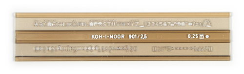 Schablone - Schriftschablone 2,5 mm - Transparent Rauchfarbig