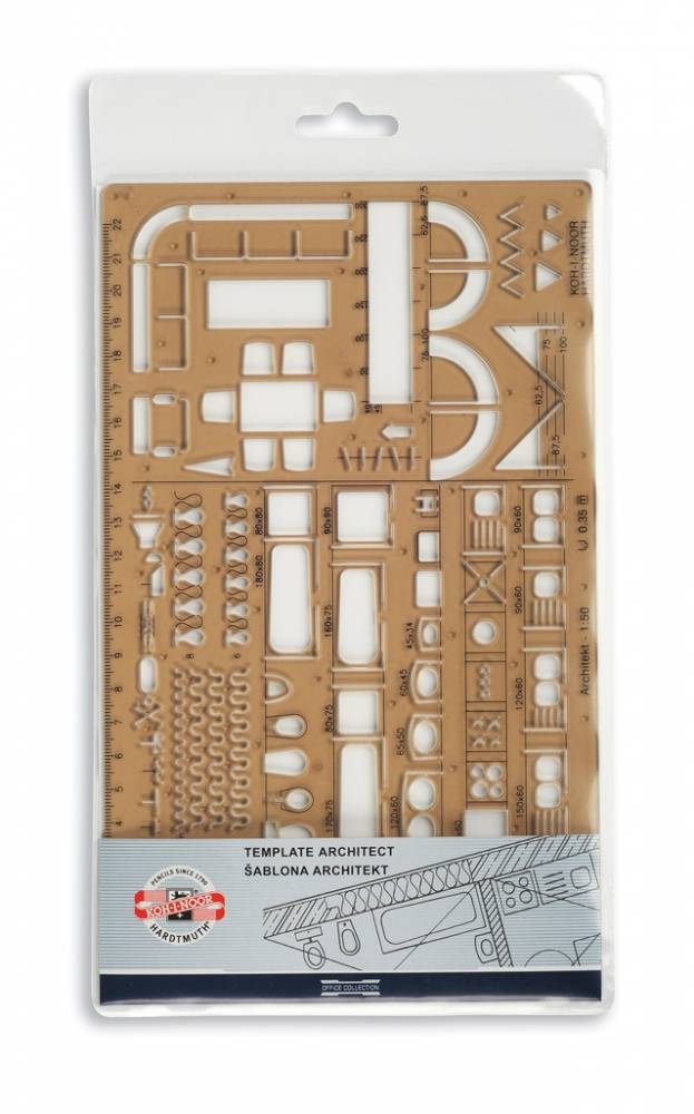 Schablone - Architekt / technische Zeichnungen Ma&#223;stab 1:50
