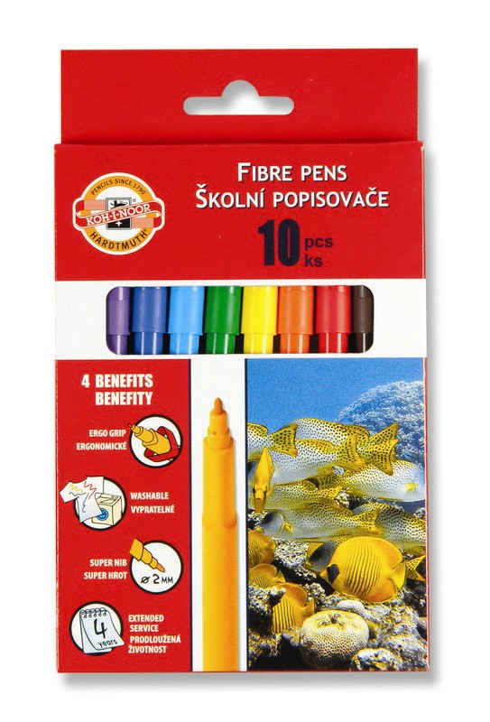 Fasermaler &quot; Fisch &quot;   10er Set im Papp- Etui