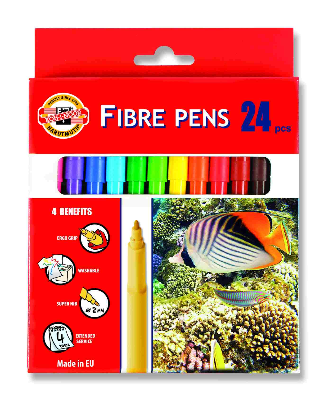 Fasermaler &quot; Fisch &quot;   24er Set im Papp- Etui
