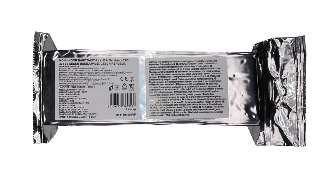 Modelliermasse-  Schul- Modelliermasse  -1000 g , grau ( ..1501001VF )