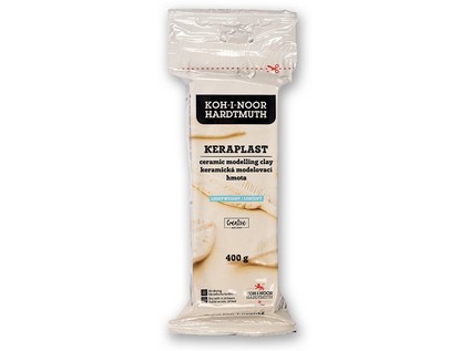 Modelliermasse-  Keraplast- Ton leicht , Lufth&#228;rtend - 400 g , weiss