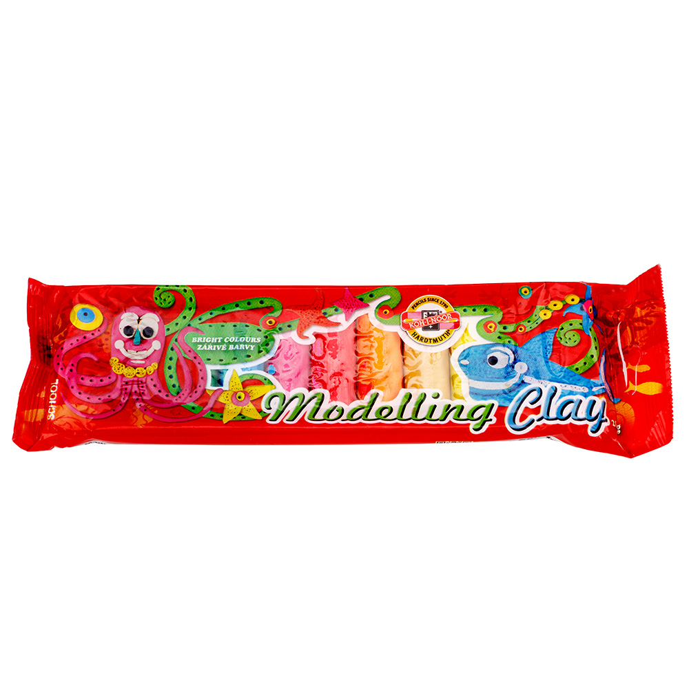 Modelliermasse- Knetmasse 10er Pack  - 200 g , farblich sortiert