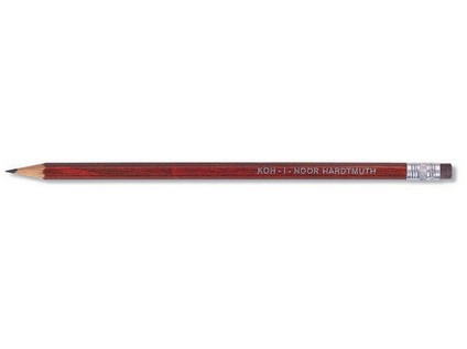 Bleistifte Braun glasiert, eckig mit Radiergummi - Gradation HB -  in einer 36er Box