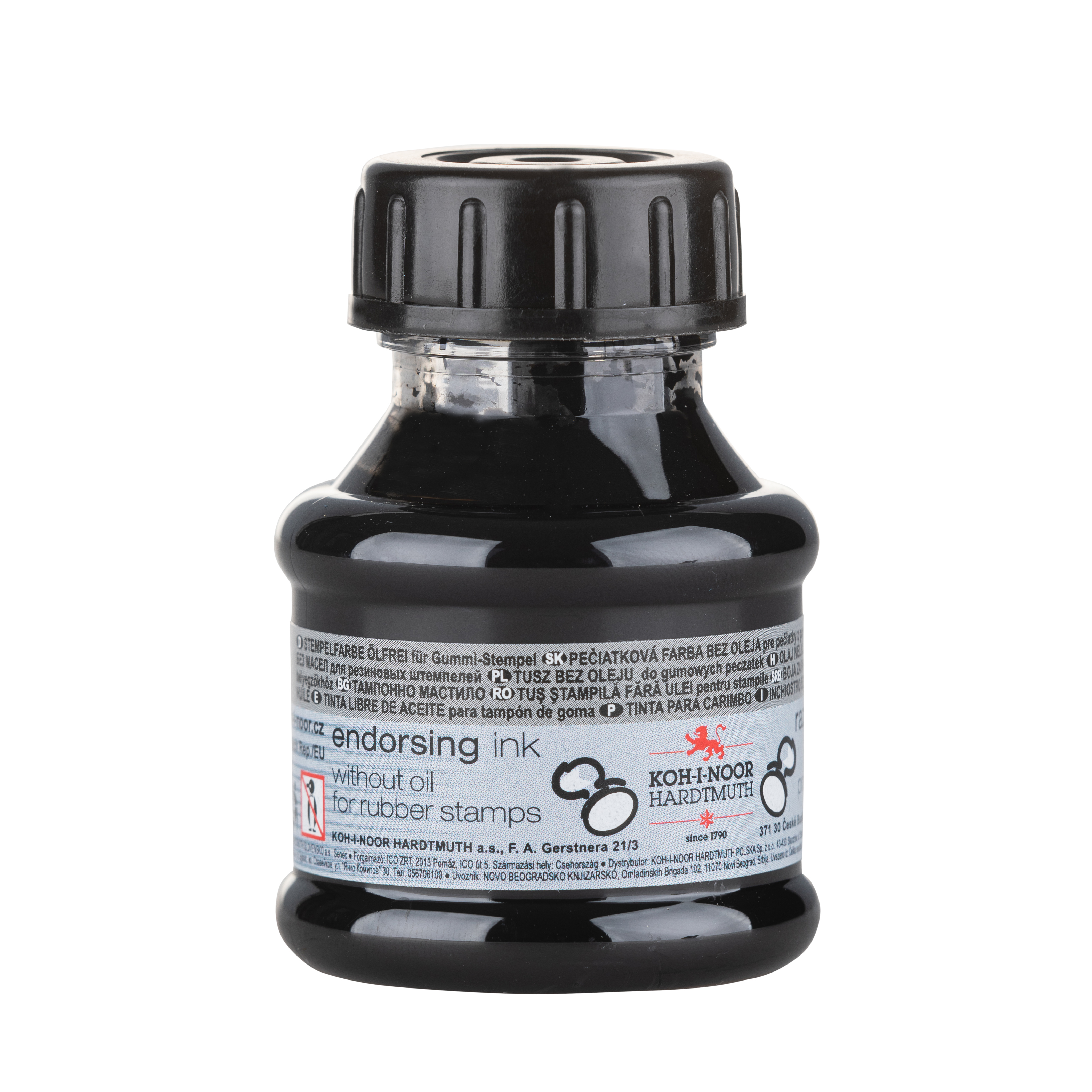 Stempelfarbe &quot; KOH-I-NOOR &quot; schwarz, 50  ml PVC - Flasche
